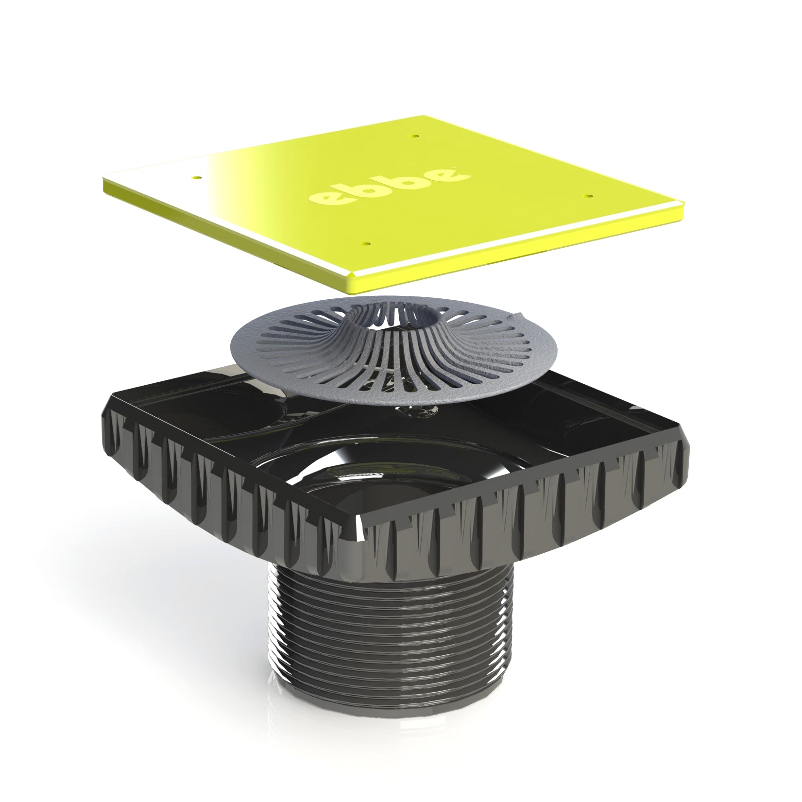 Height Riser Trap Ebbe Square Riser with Construction Plug and Hair Trap | E4400 ...