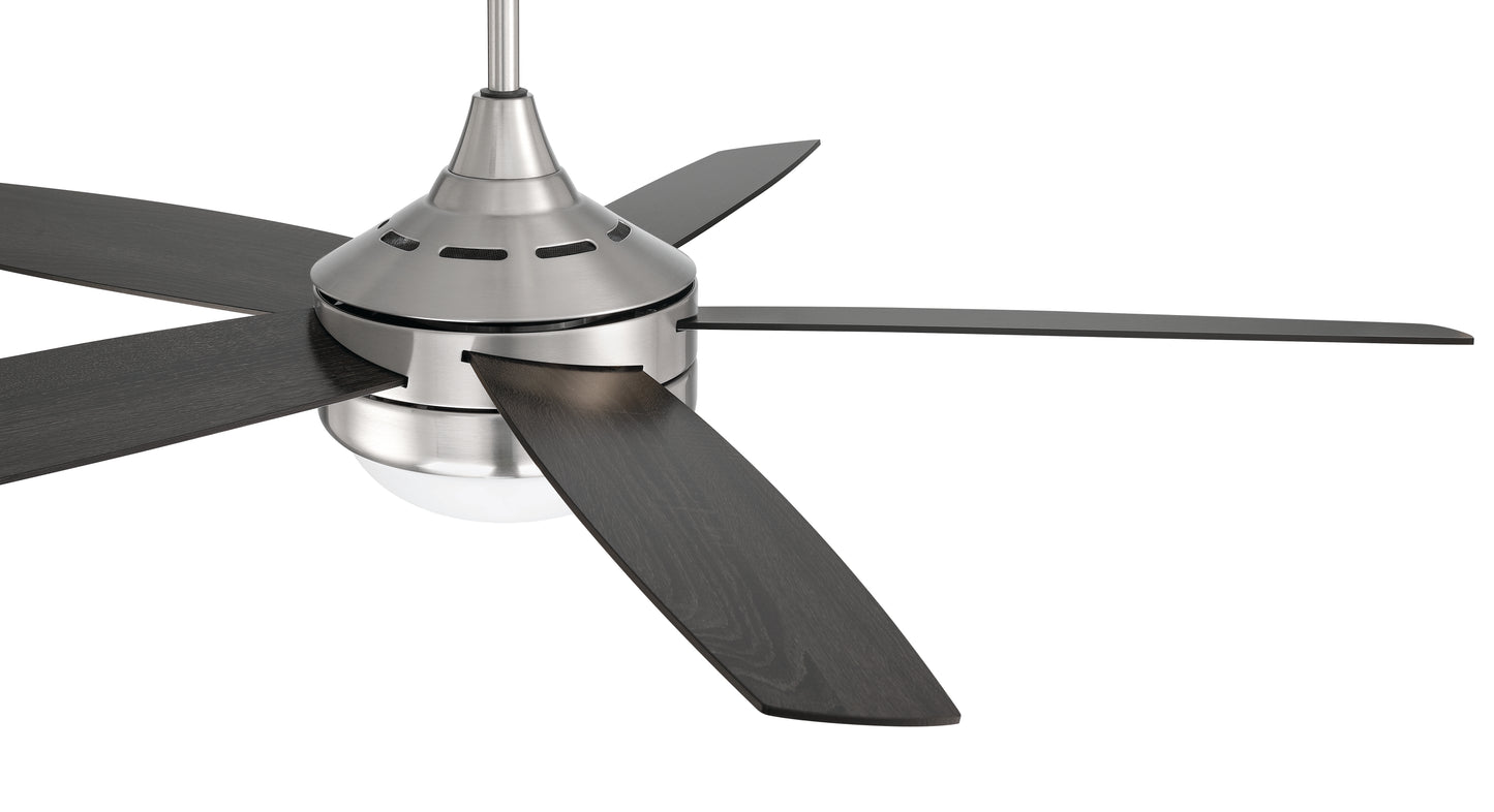 PHZ52BNK5 - Phaze II 5- Blade 52" 5 Blade Ceiling Fan with Light Kit - Brushed Nickel