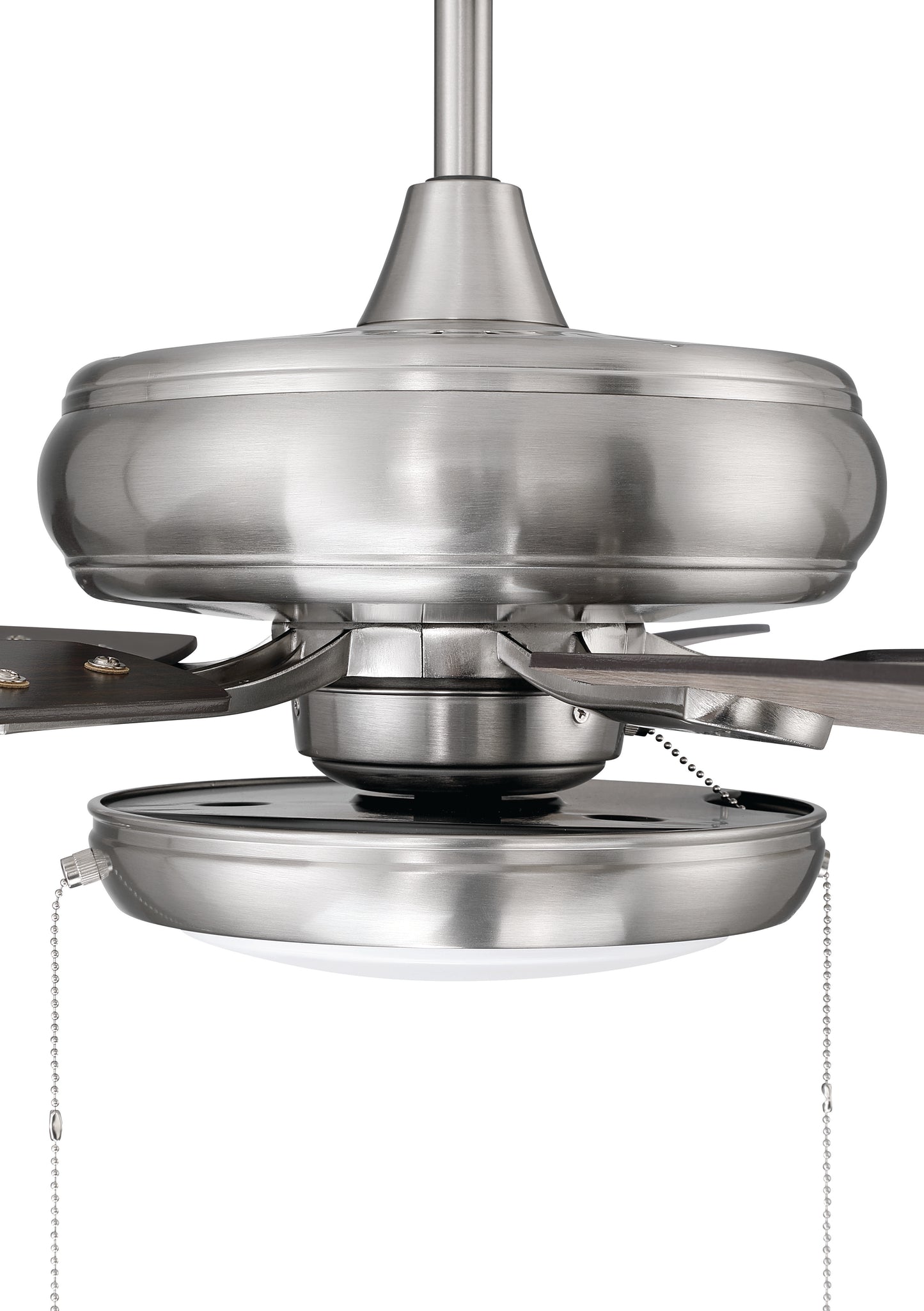ECF119BNK5-DWWLN - EOS Low Profile 1 bulb Frosted White 52" Ceiling Fan 52" 5 Blade Ceiling Fan with Light Kit - Brushed Nickel
