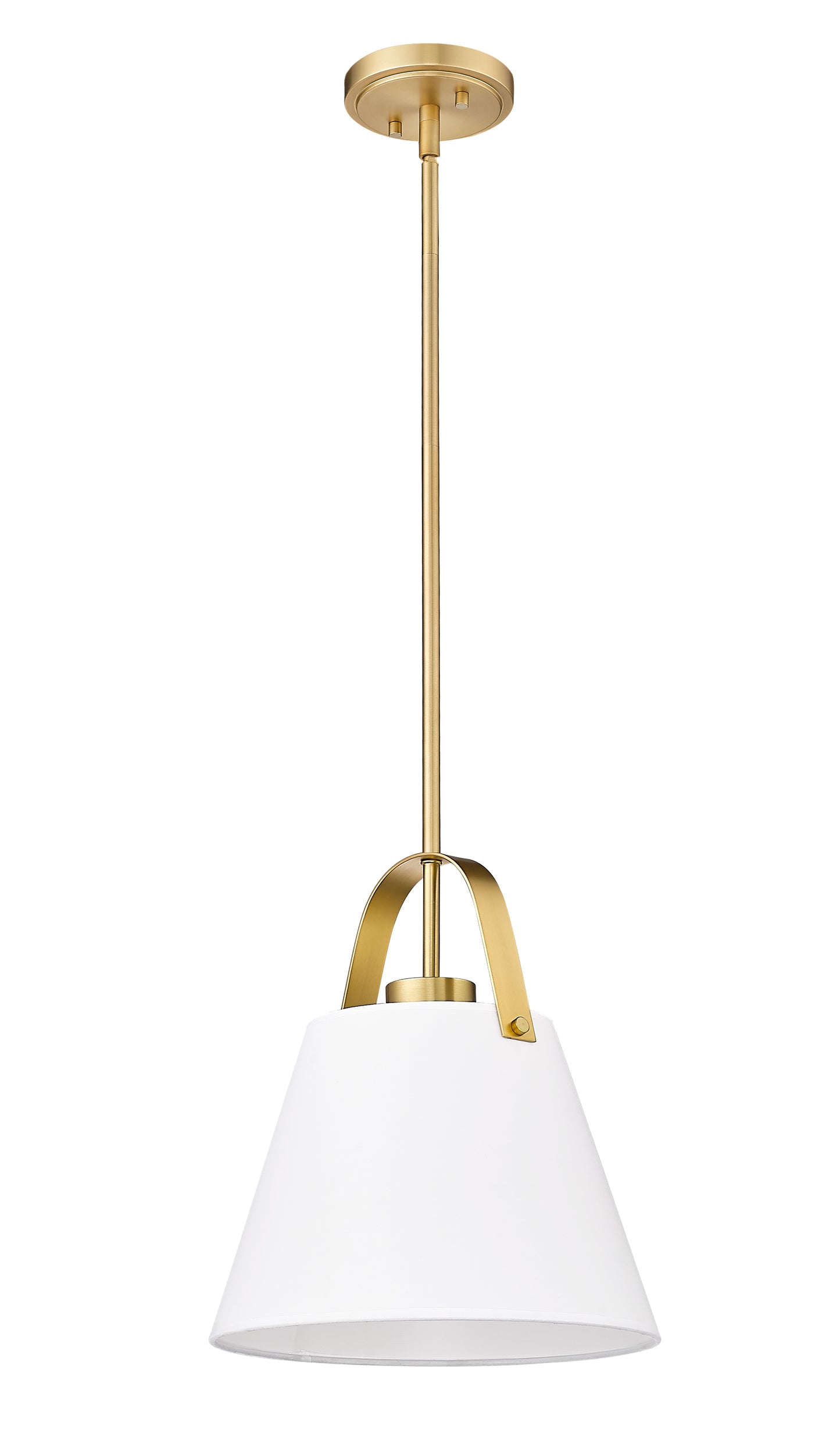 743P12-HBR - Z-Studio 1 Light 12" Pendant - Heritage Brass