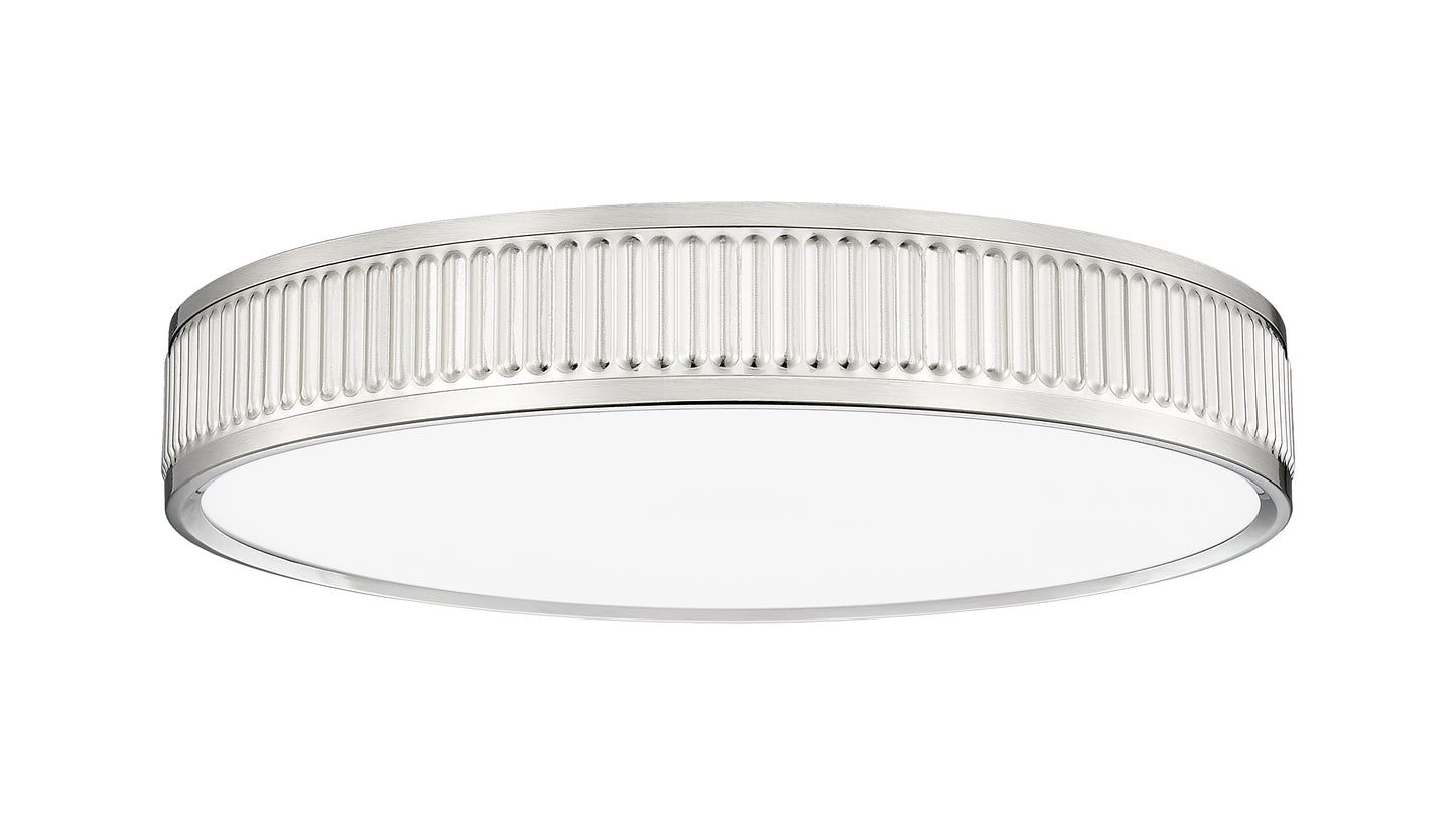 1013F16-BN-LED - Stari 1 Light Flush 17" Mount - Brushed Nickel