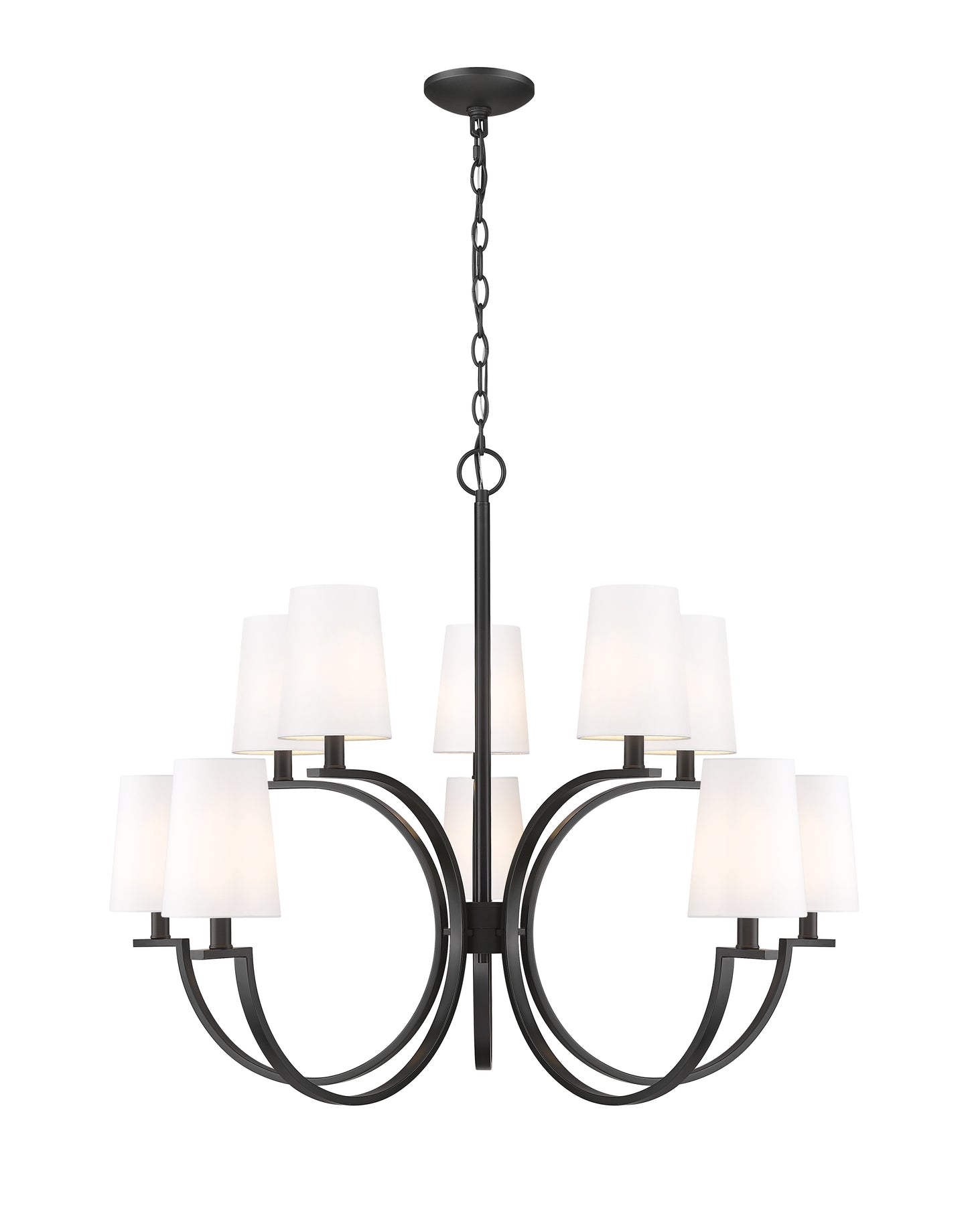 2016-10MB - Cordelia 10 Light 40" Chandelier - Matte Black