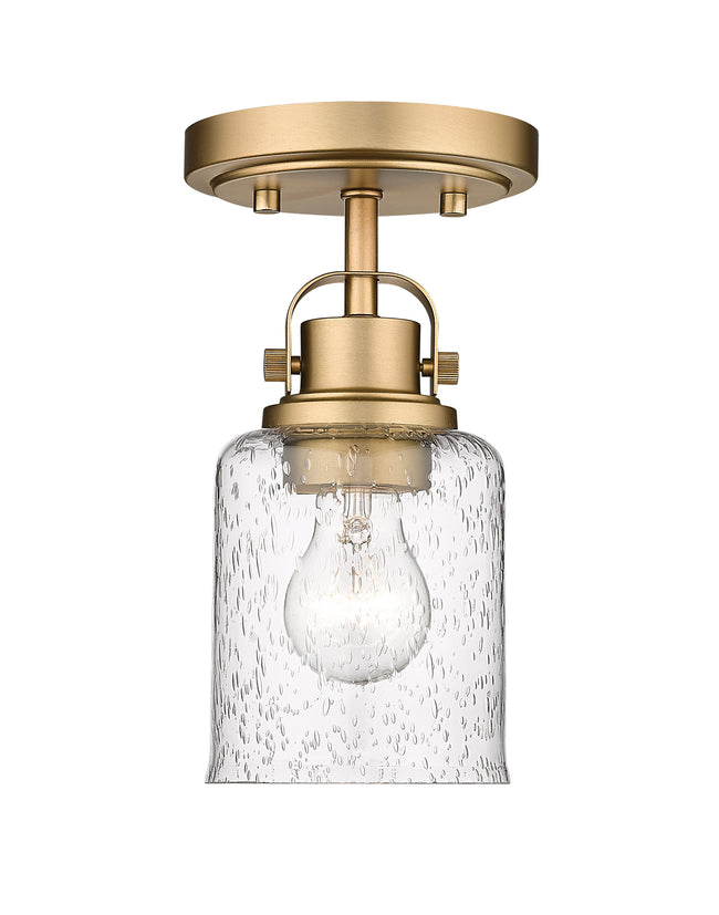 340F1-HG - Kinsley 1 Light Flush 5" Mount - Heirloom Gold