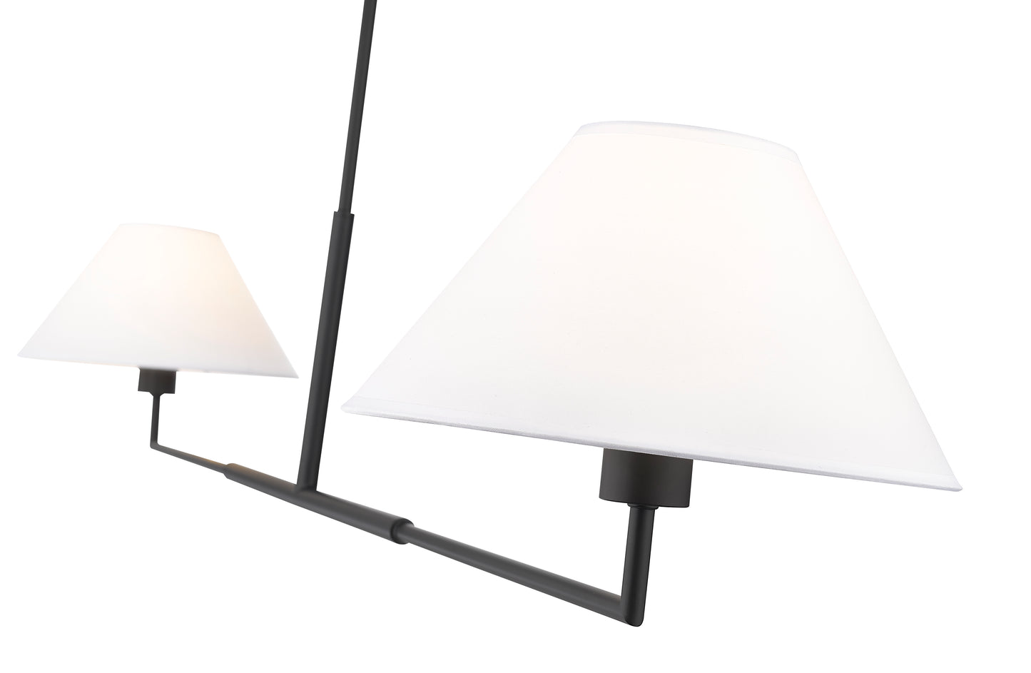 744-62L-MB - Leila 2 Light 12" Chandelier - Matte Black