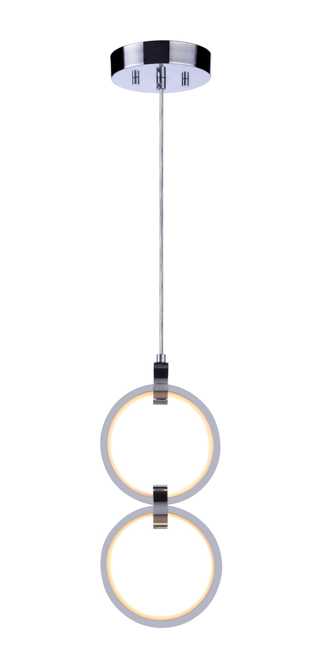 59392-CH-LED - Context 2 Light 5.13" Wide Pendant - Chrome