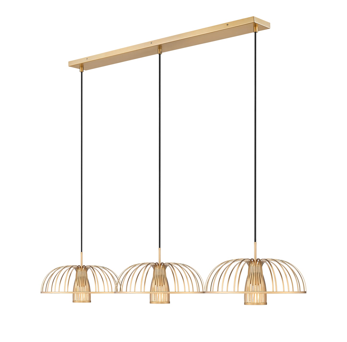 623P16-3L-MGLD - Valencia 3 Light Linear 56" Chandelier - Modern Gold