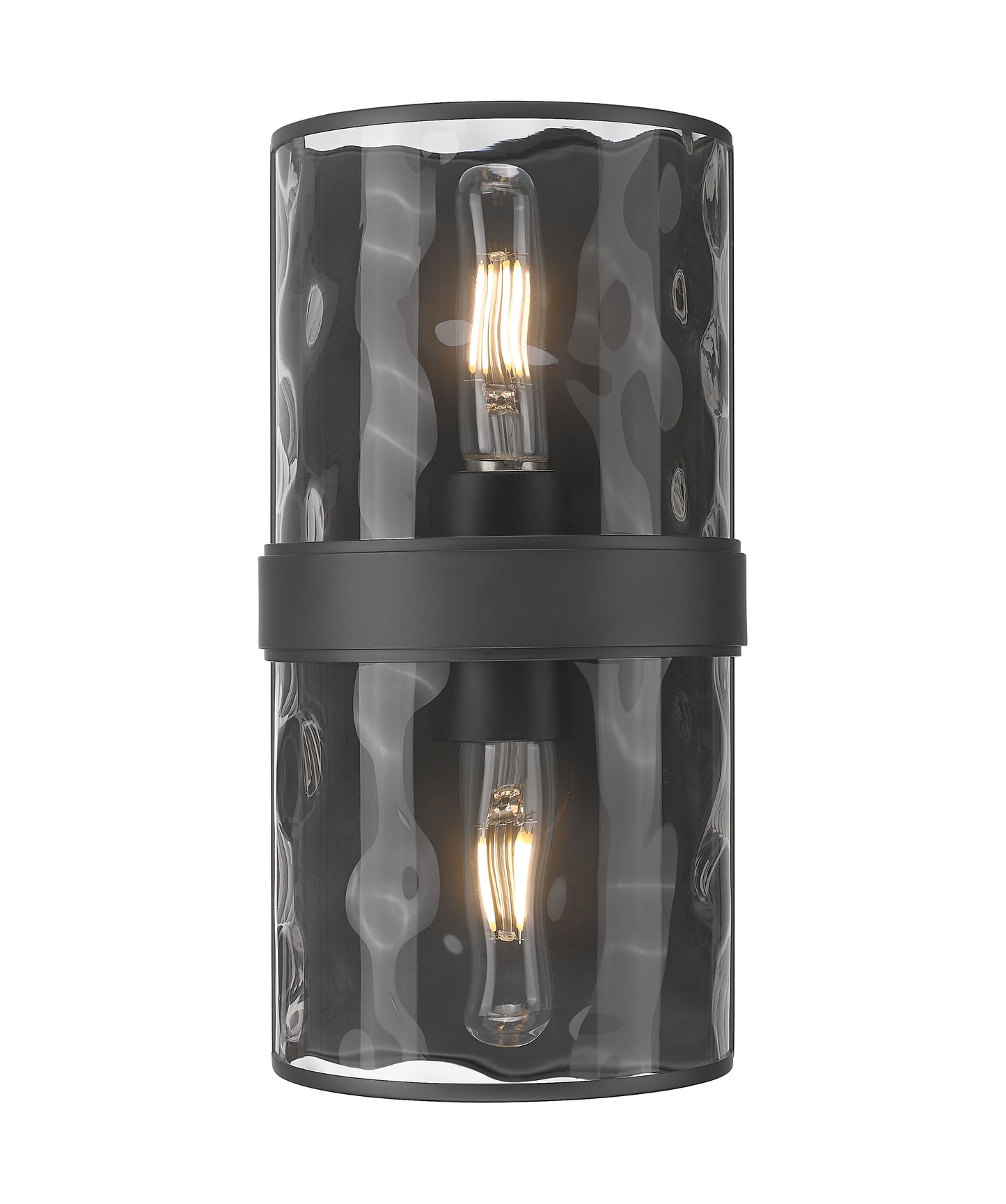 3053-2SS-MB - Meridian 2 Light Wall 12" Sconce - Matte Black