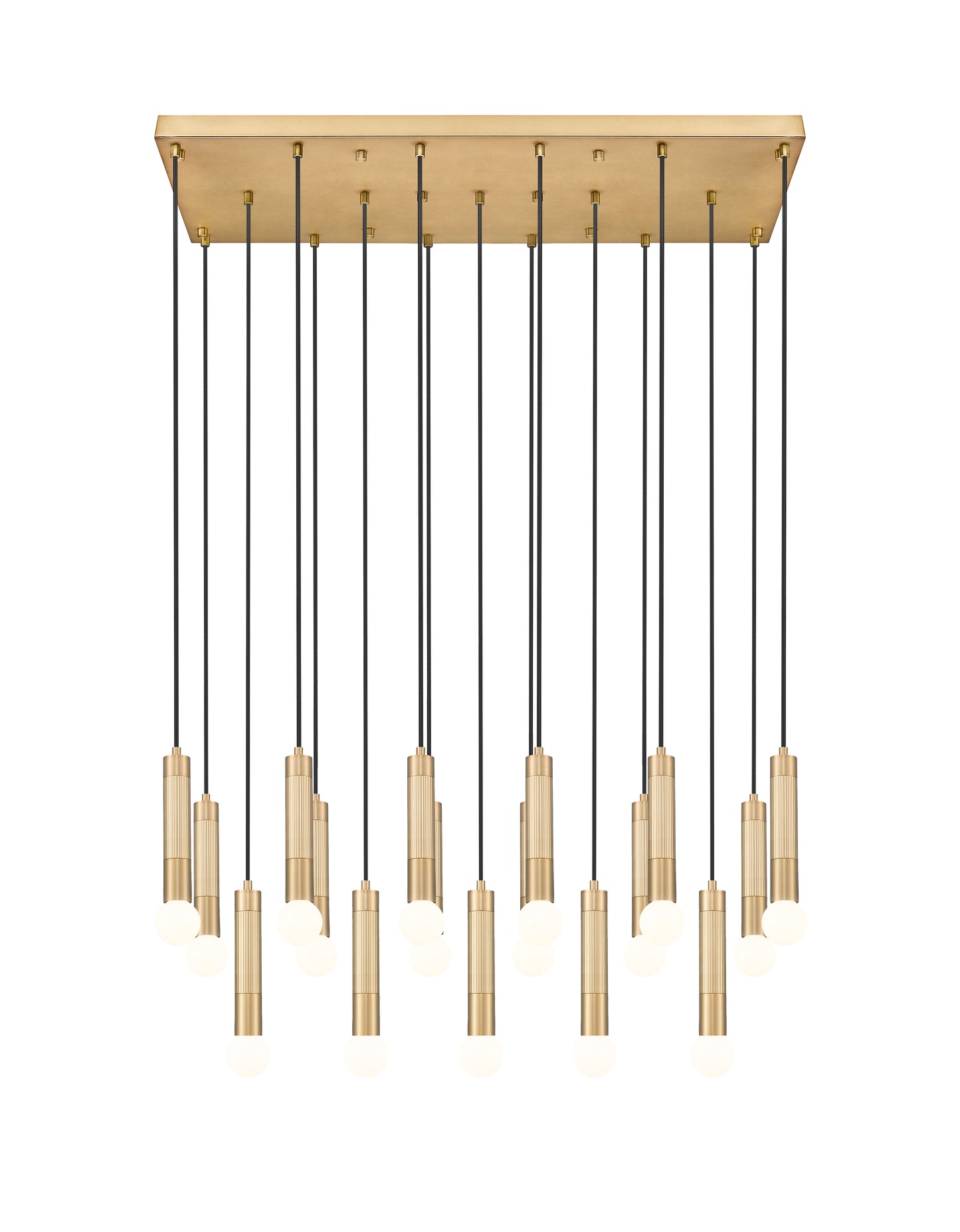 1956P-17L-MGLD - Stari 17 Light Linear 42" Chandelier - Modern Gold