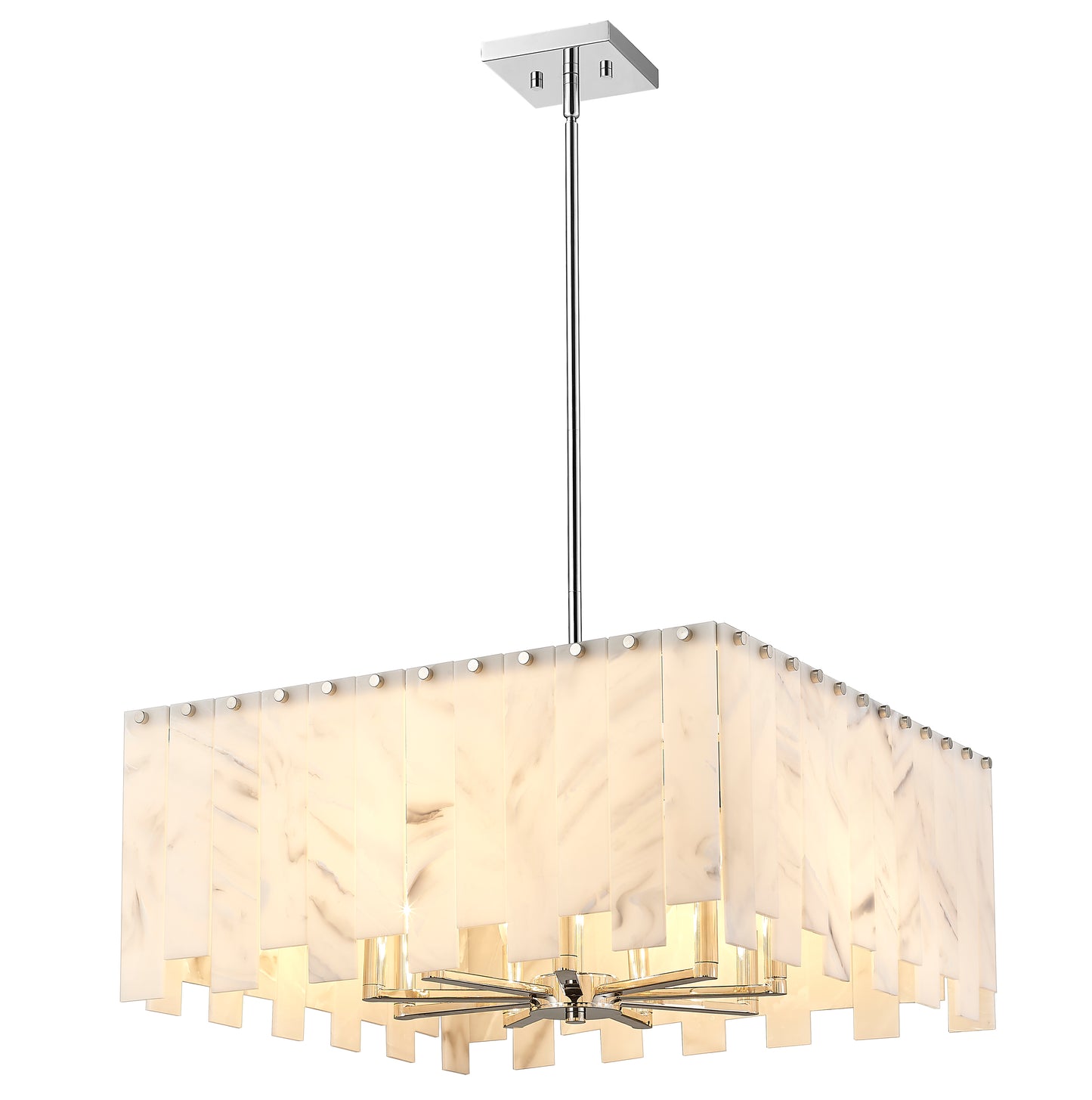 345P26-PN - Viviana 8 Light 26" Chandelier - Polished Nickel