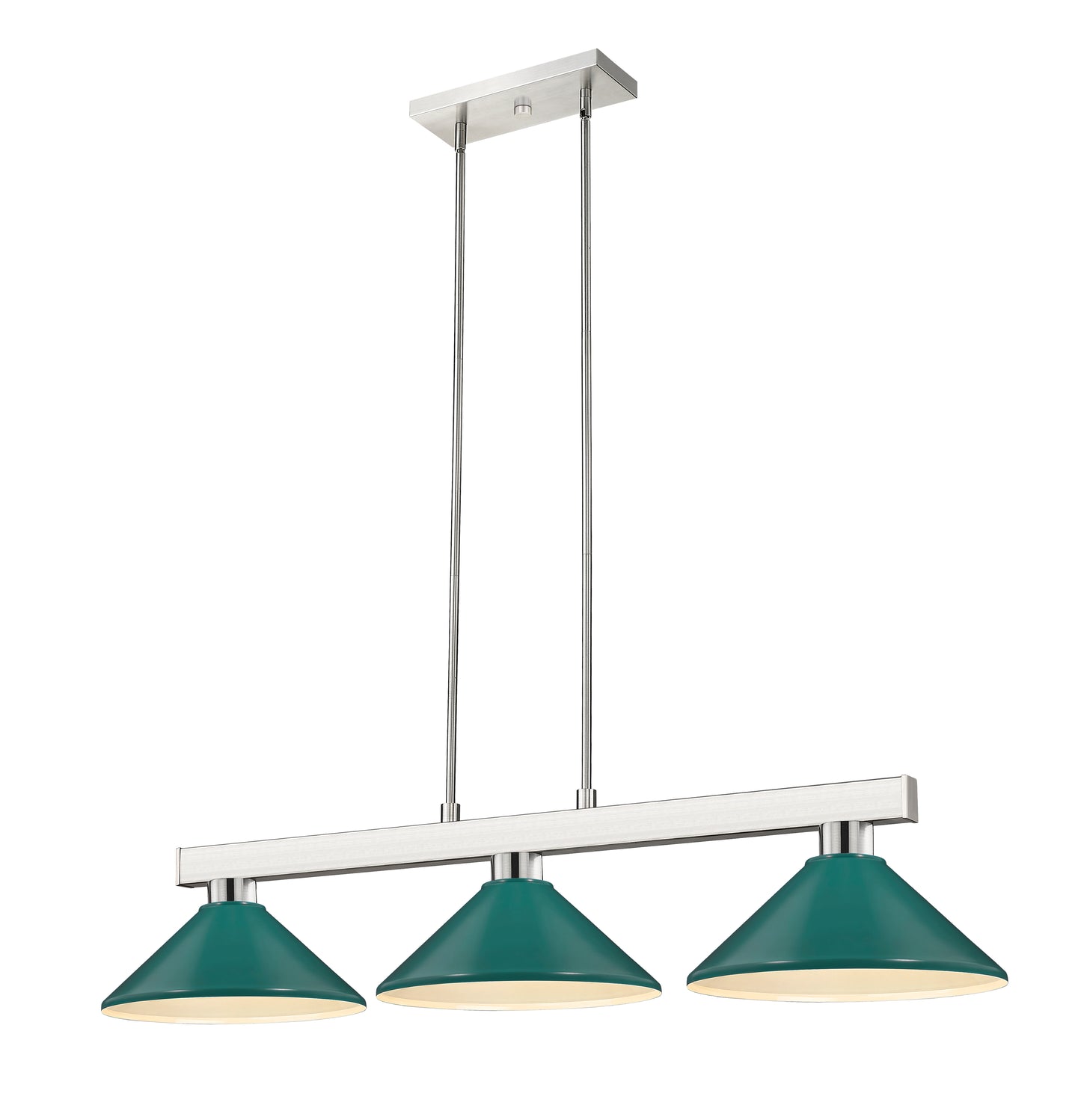 152BN-MDG - Cobalt 3 Light 46" Billiard - Brushed Nickel