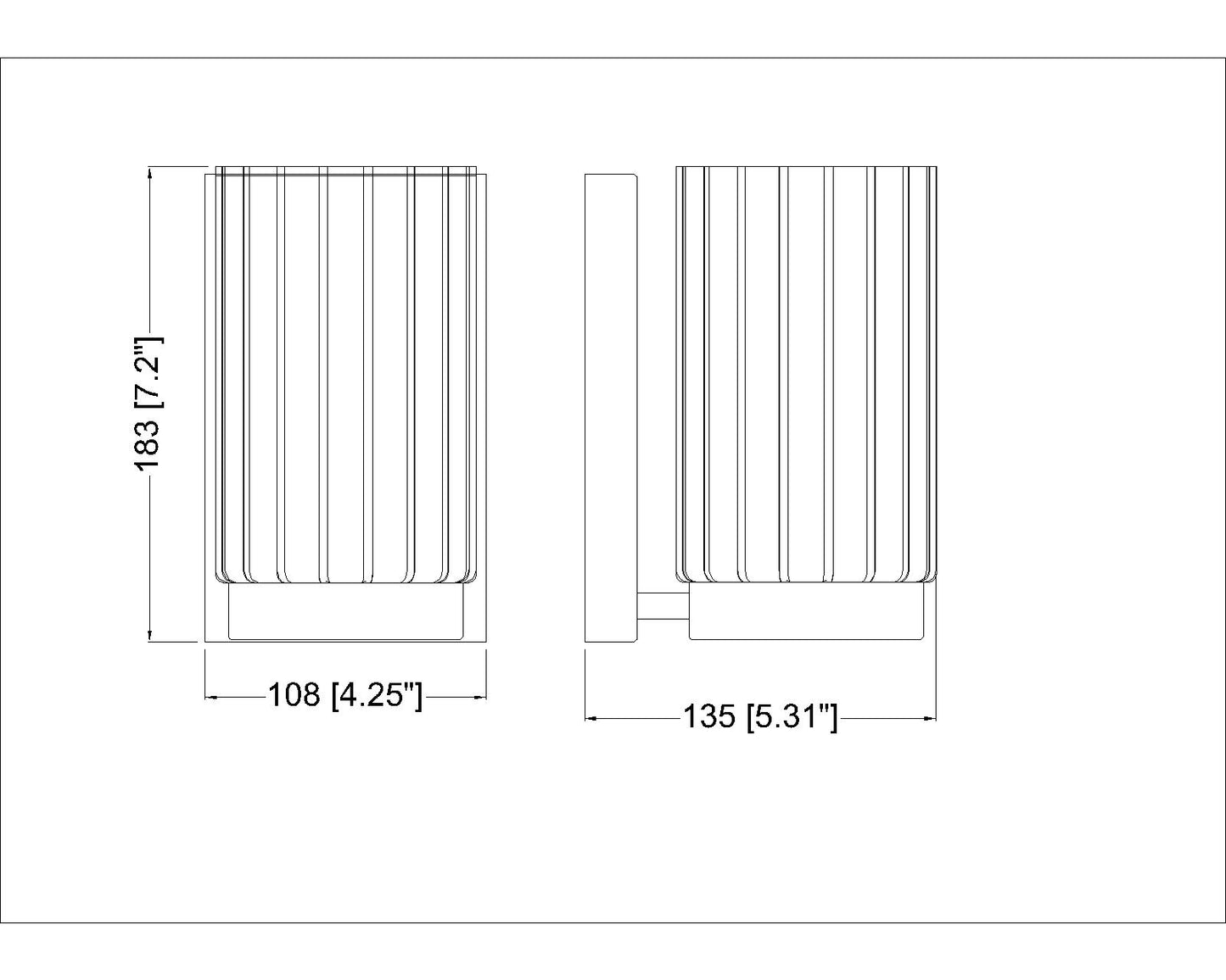 746-1S-BN - Burk 1 Light Wall 7" Sconce - Brushed Nickel