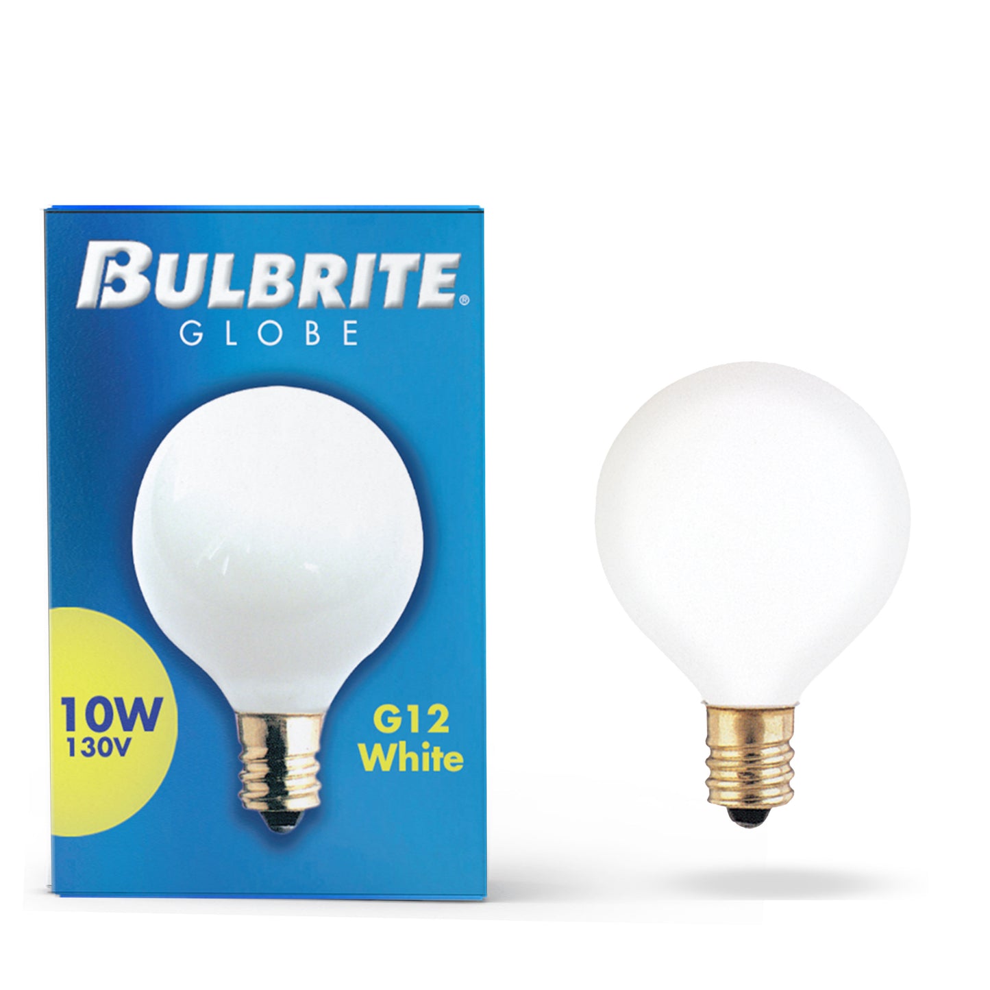 300010 - Dimmable White G12 Incandescent Candelabra Light Bulb - 10 Watt - 2700K - 50 Pack