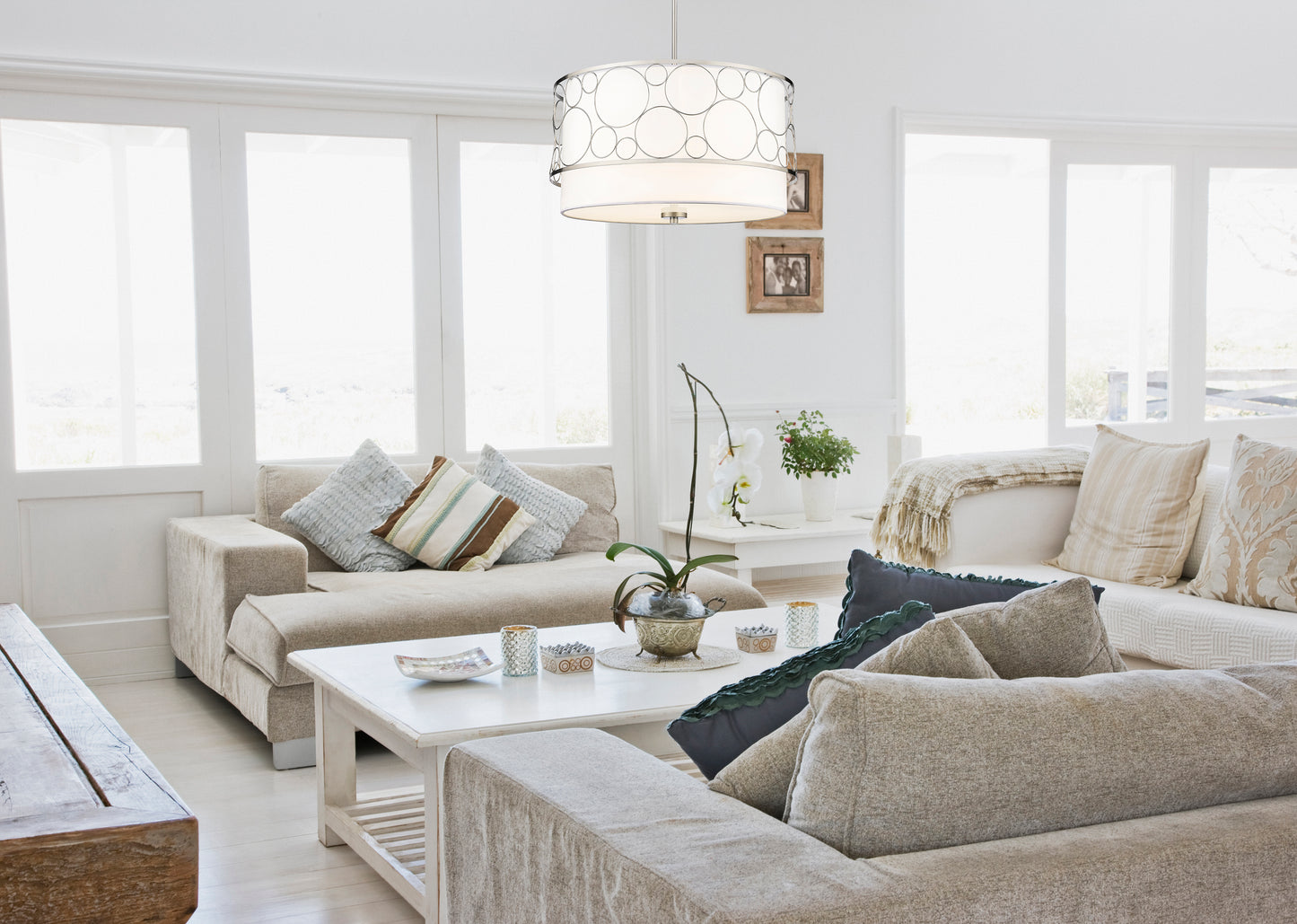 197-24BN - Kendall 4 Light 24" Chandelier - Brushed Nickel