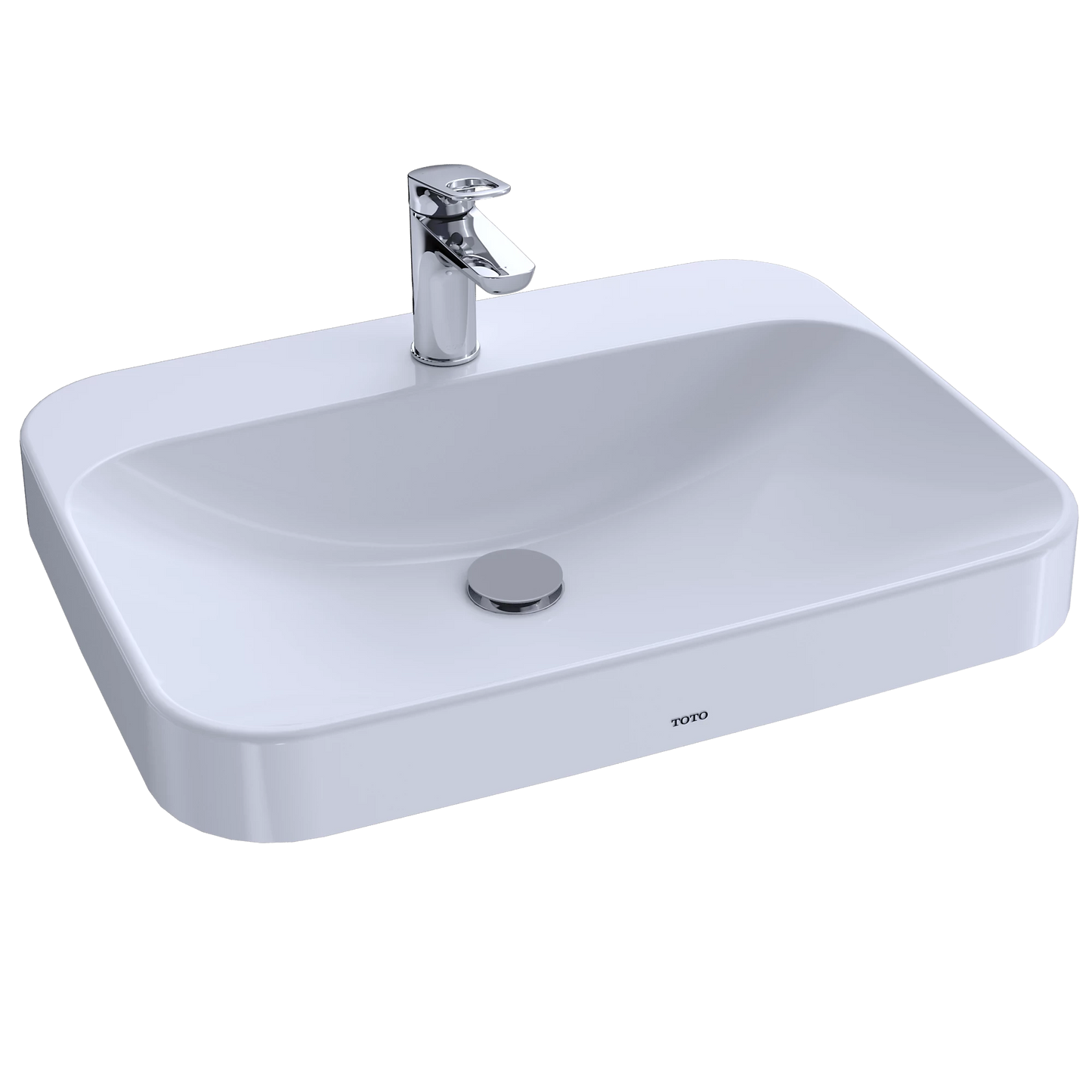 LT416G#01 - Arvina Rectangle Vessel Lavatory - Cotton White
