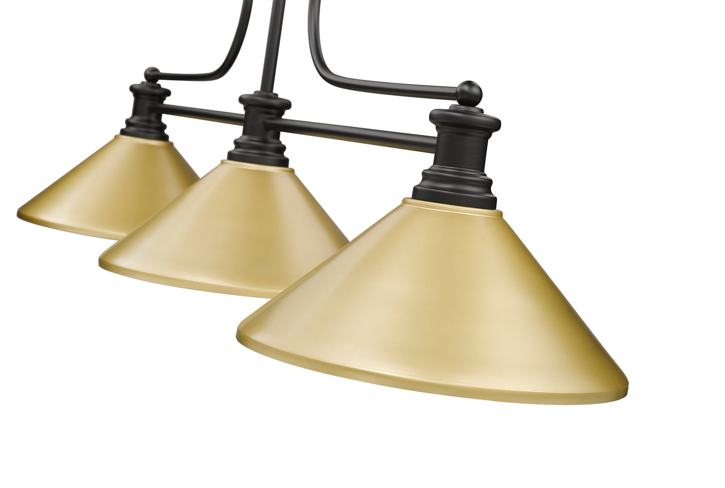 725-3MB-MSG - Melange 3 Light 52" Billiard - Matte Black