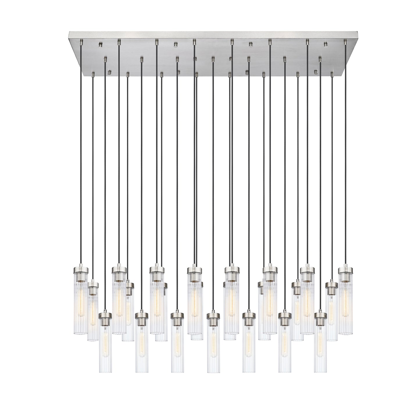 740P-23L-BN - Beau 23 Light Linear 54" Chandelier - Brushed Nickel