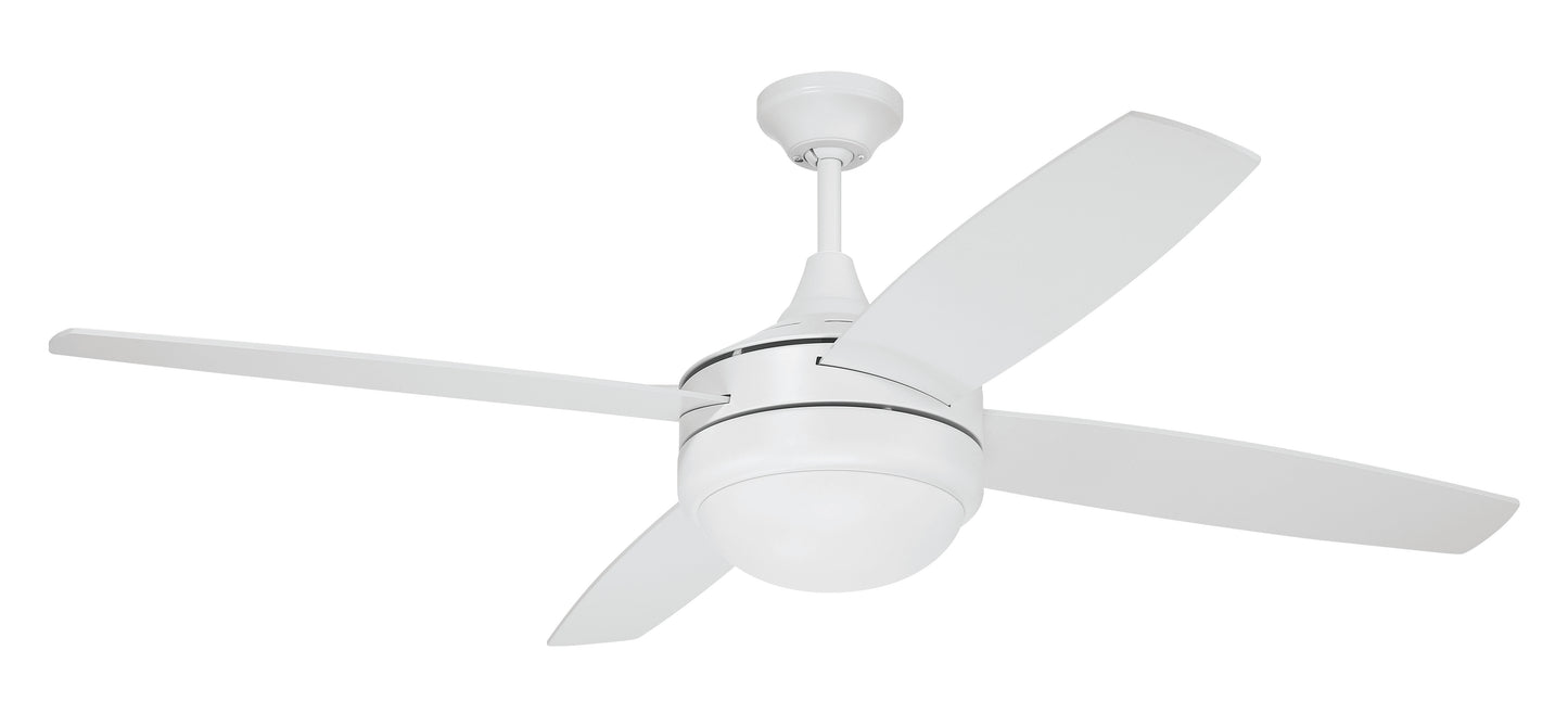 PHZ52W4 - Phaze II 4- Blade 52" 4 Blade Ceiling Fan with Light Kit - White