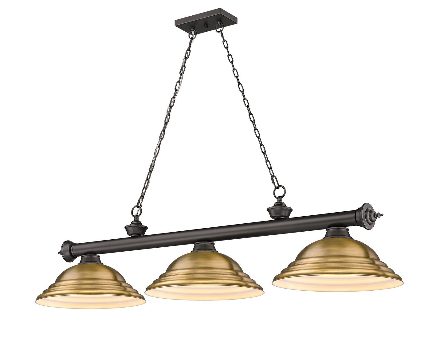2306-3BRZ-SRB - Cordon 3 Light 58" Billiard - Bronze