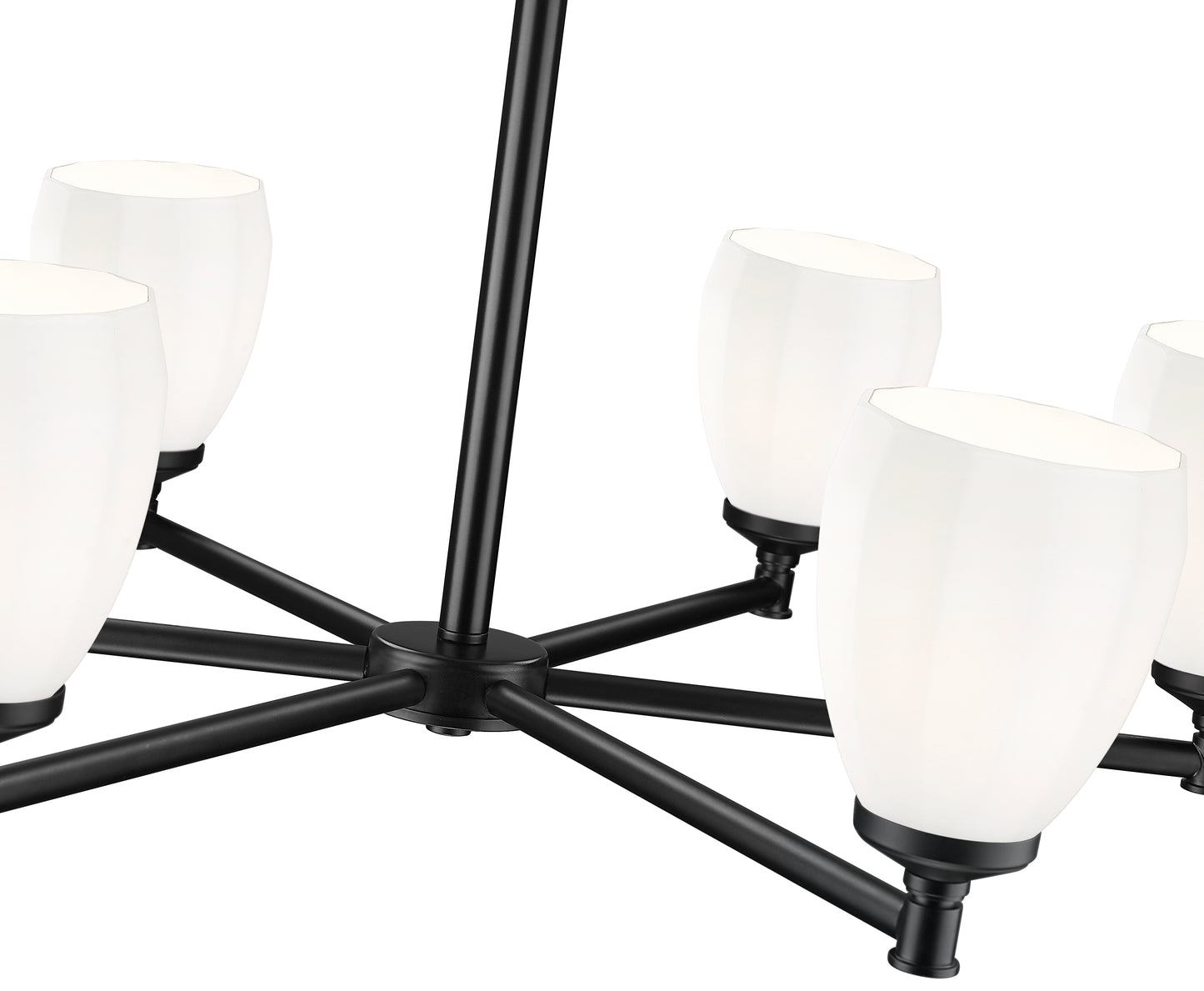 7004-6MB - Oren 6 Light 32" Chandelier - Matte Black