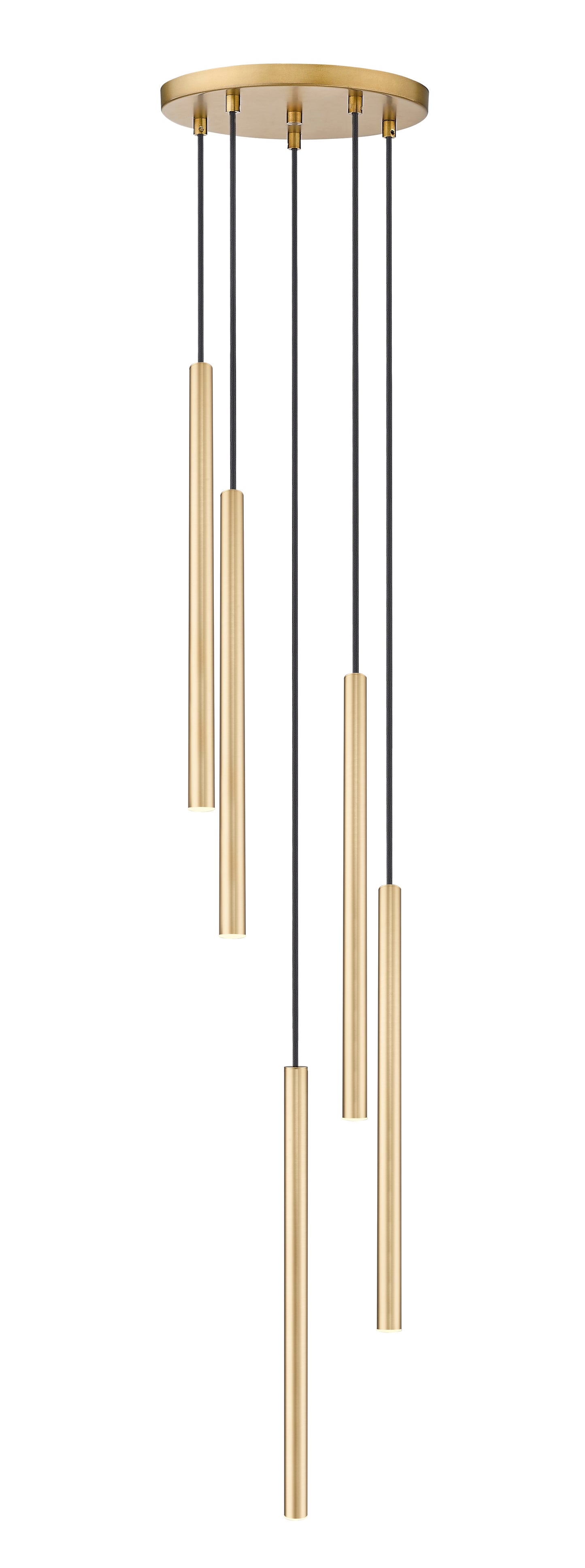 919MP24-5R-MGLD-LED - Forest 5 Light 12" Chandelier - Modern Gold
