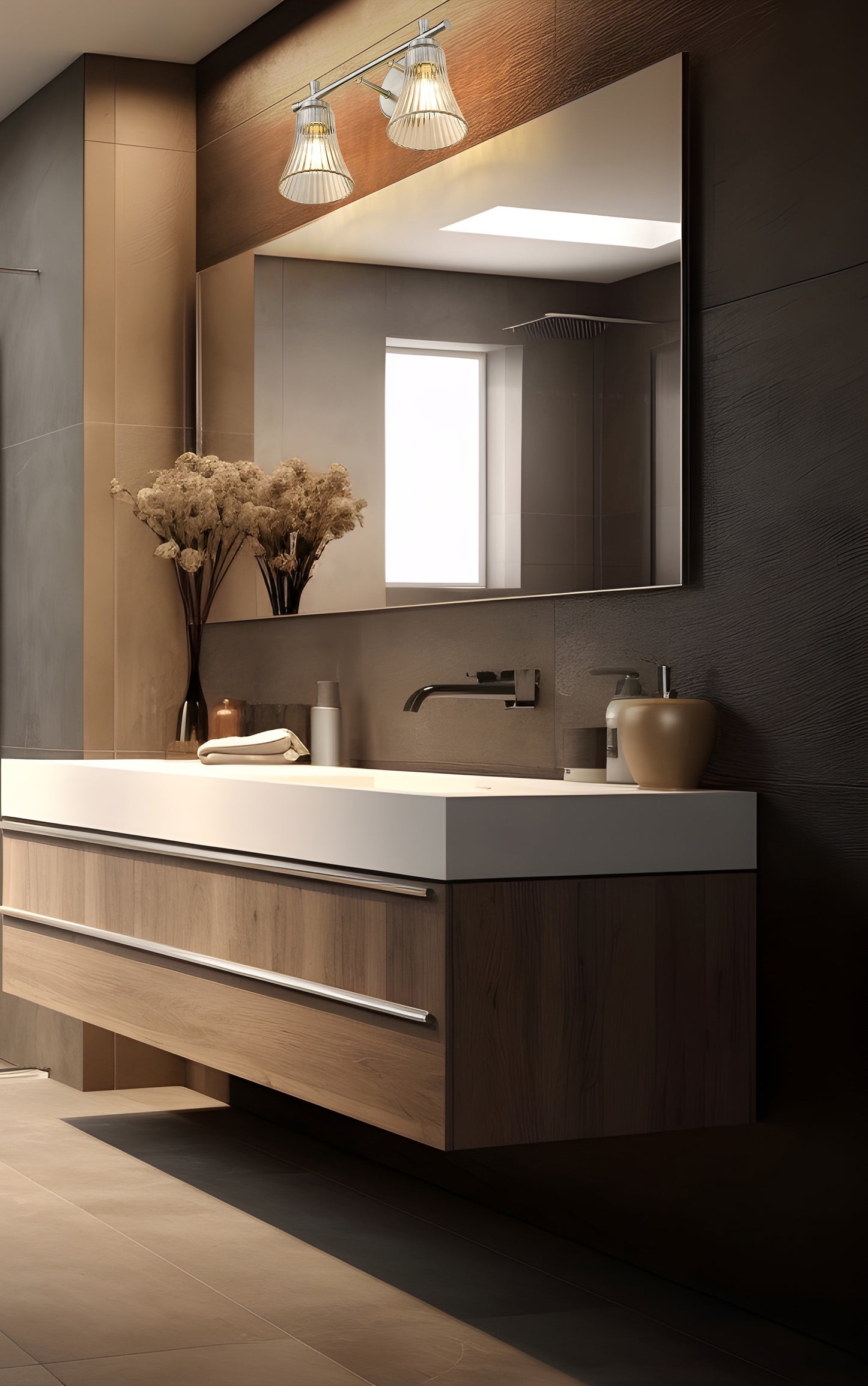 7519-2V-BN - Belle 2 Light 16" Vanity - Brushed Nickel
