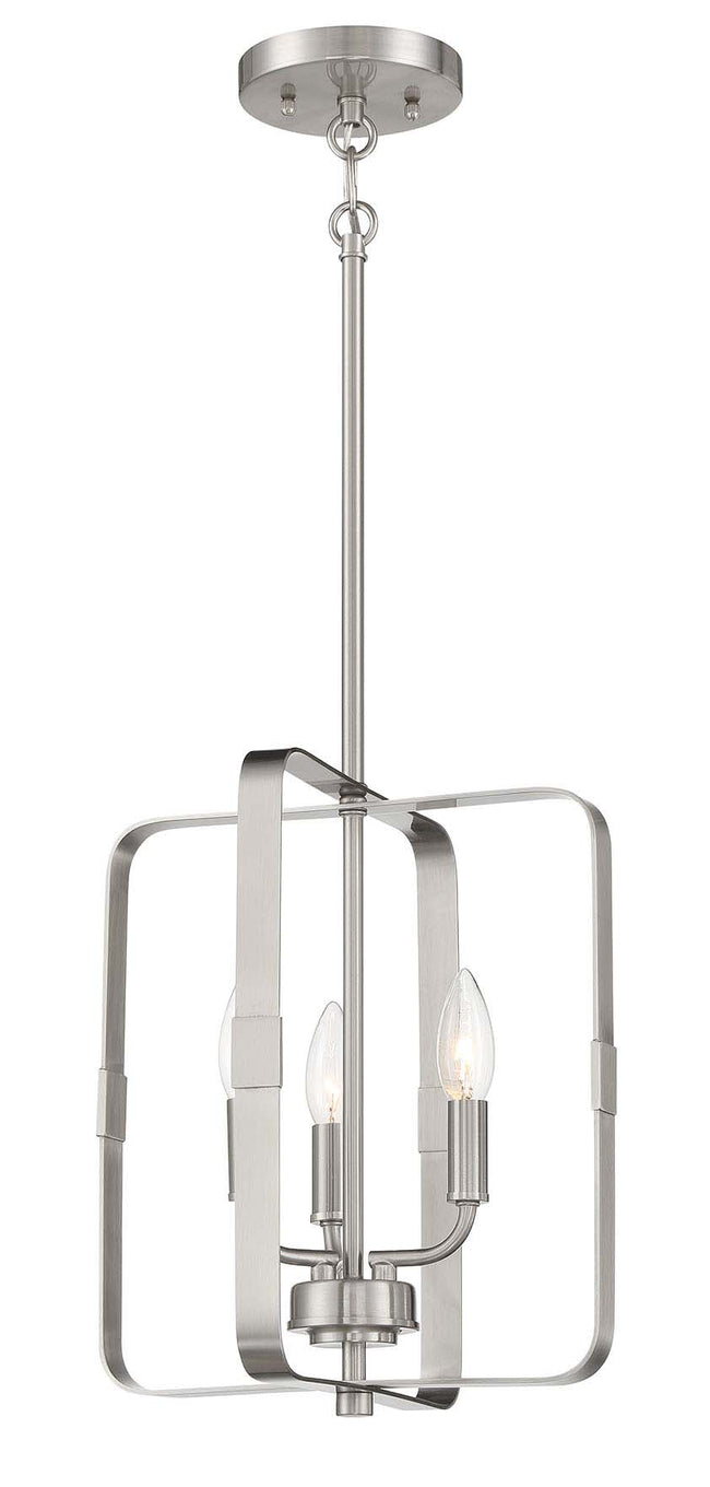56033-BNK - Stowe 3 Light 12" Wide Foyer Light - Brushed Nickel