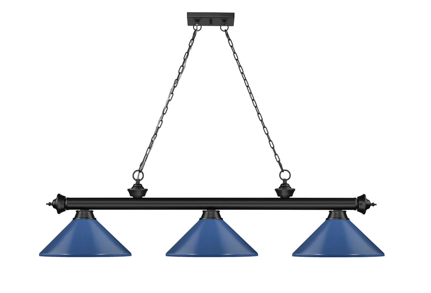 2306-3MB-MNB - Cordon 3 Light 58" Billiard - Matte Black