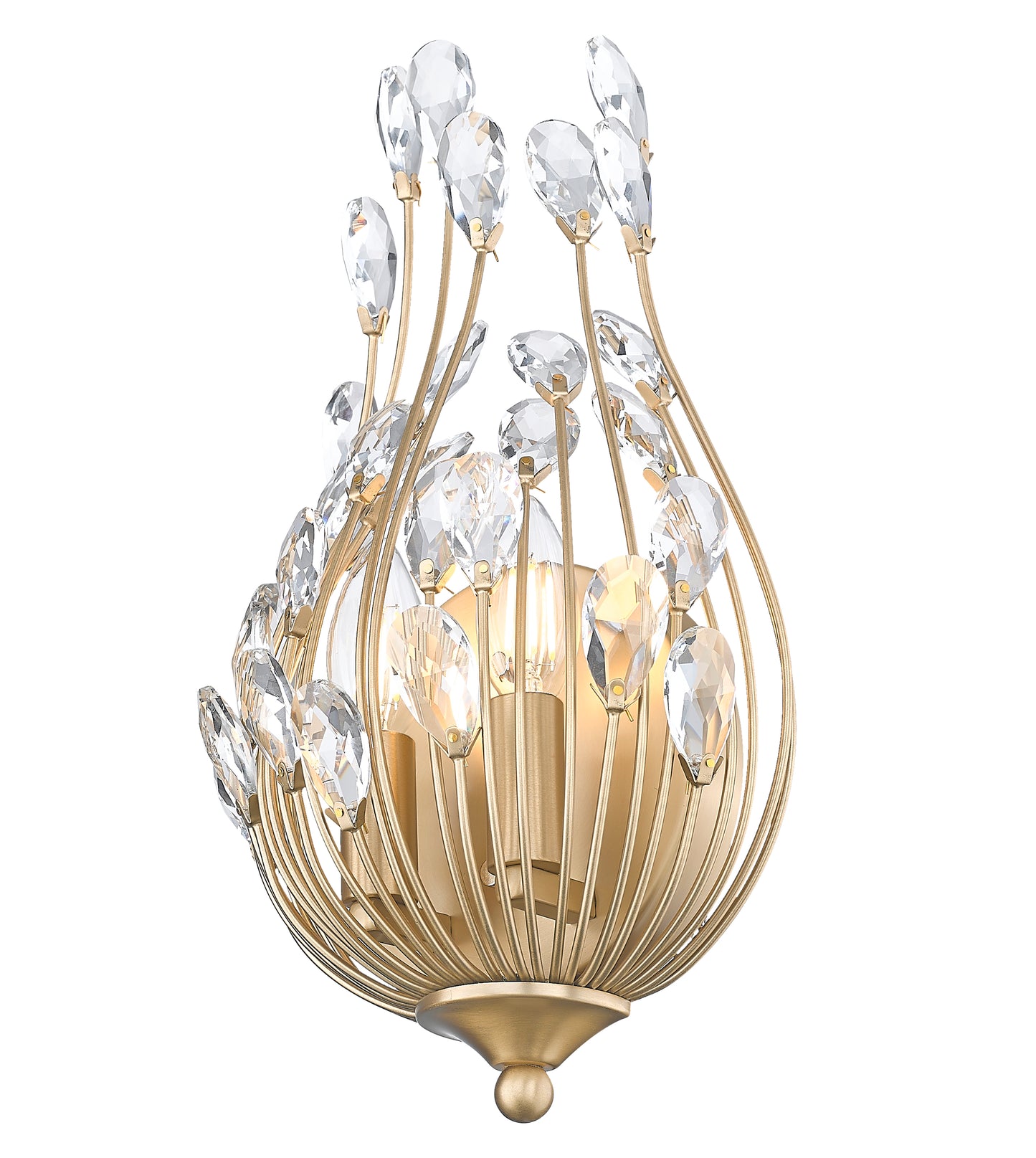1957-2S-MGLD - Gabriella 2 Light Wall 16" Sconce - Modern Gold
