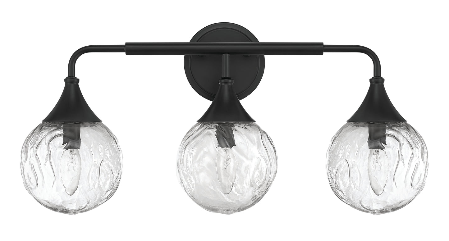 61203-FB - Reflection 3 Light 24" Wide Vanity Light - Flat Black