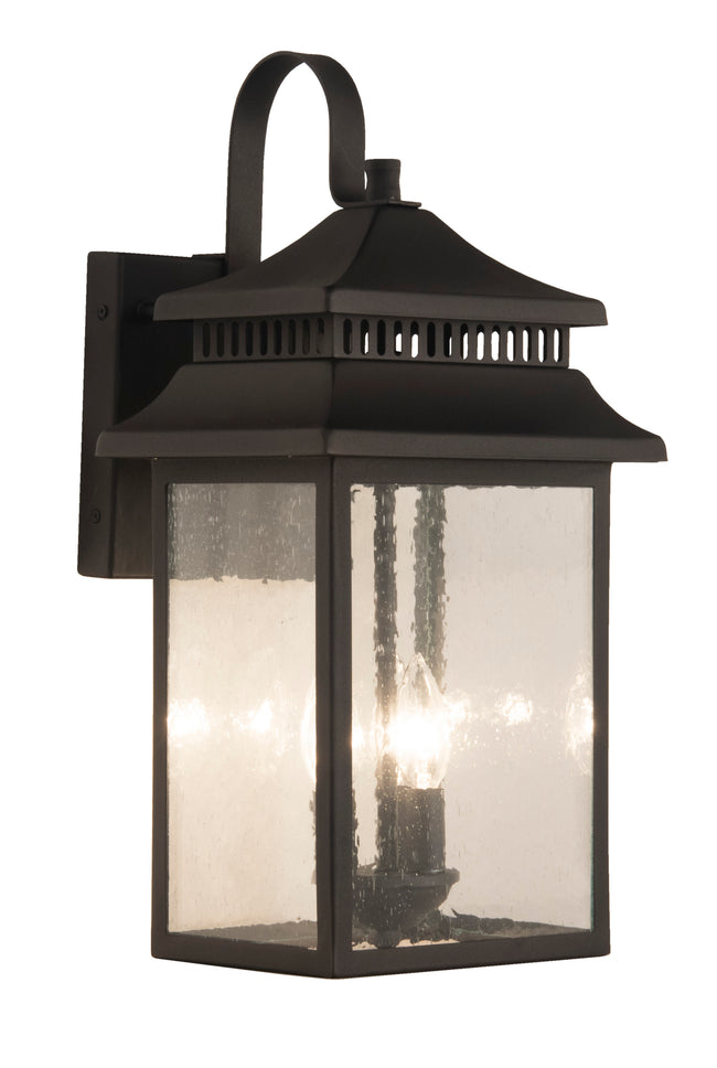 ZA3124-TB - Crossbend 3 Light 20" High Outdoor Wall Lantern - Textured Black
