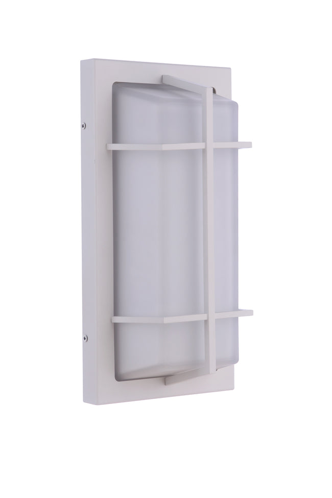 ZA6112-TW - Bulkhead Rectangular 2 Light 14" High Outdoor Wall/Ceiling Mount - Textured White