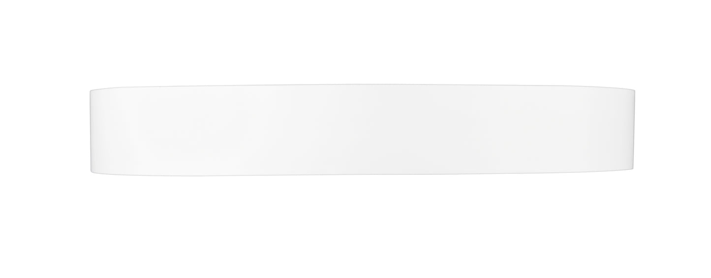 1014F20-MW-MGLD-LED - Kawan 1 Light Flush 20" Mount - Matte White / Modern Gold