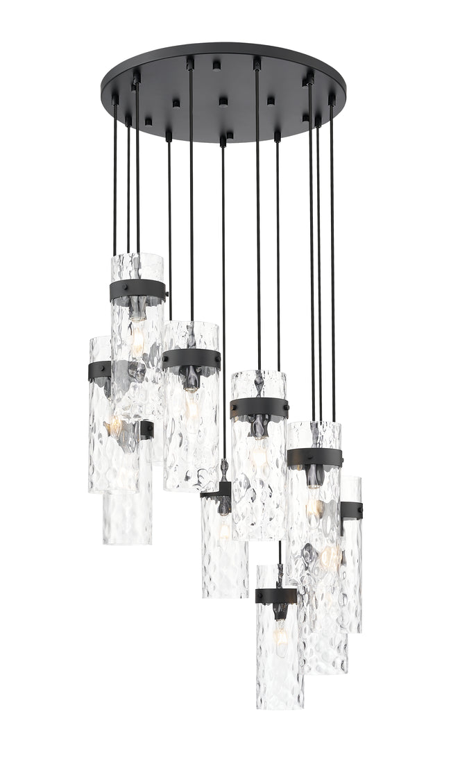 7002P5-11R-MB - Fontaine 11 Light 26" Chandelier - Matte Black