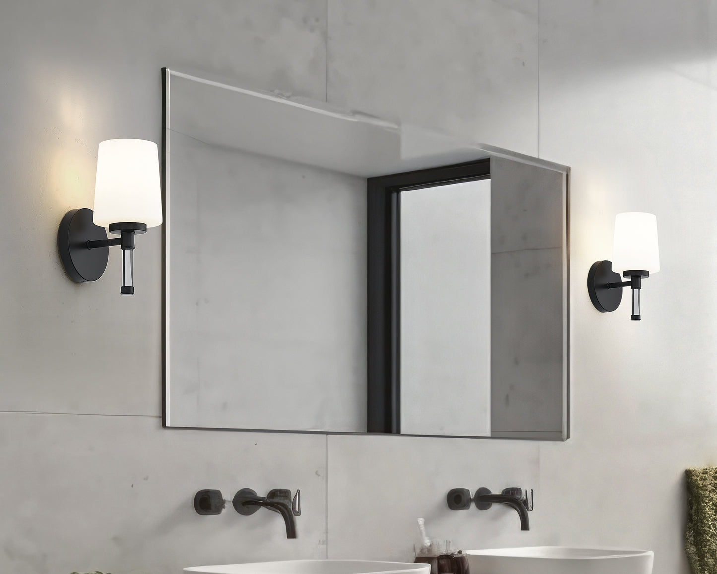 7700-1V-MB - Henri 1 Light 5" Vanity - Matte Black