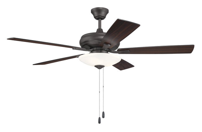 ECF111CBZ5-CBZWLN - Eos 3 Light Bowl 52" 5 Blade Ceiling Fan with Light Kit - Classic Bronze