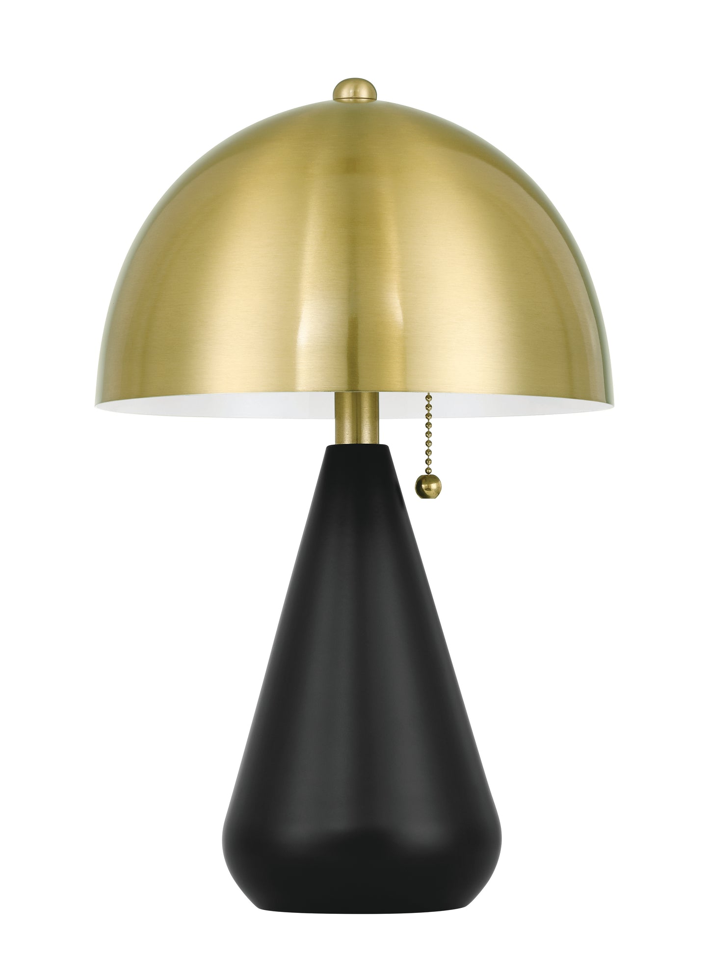 87014FBSB-T - Shelby 2 Light 14.55" High Table Lamp - Flat Black / Satin Brass