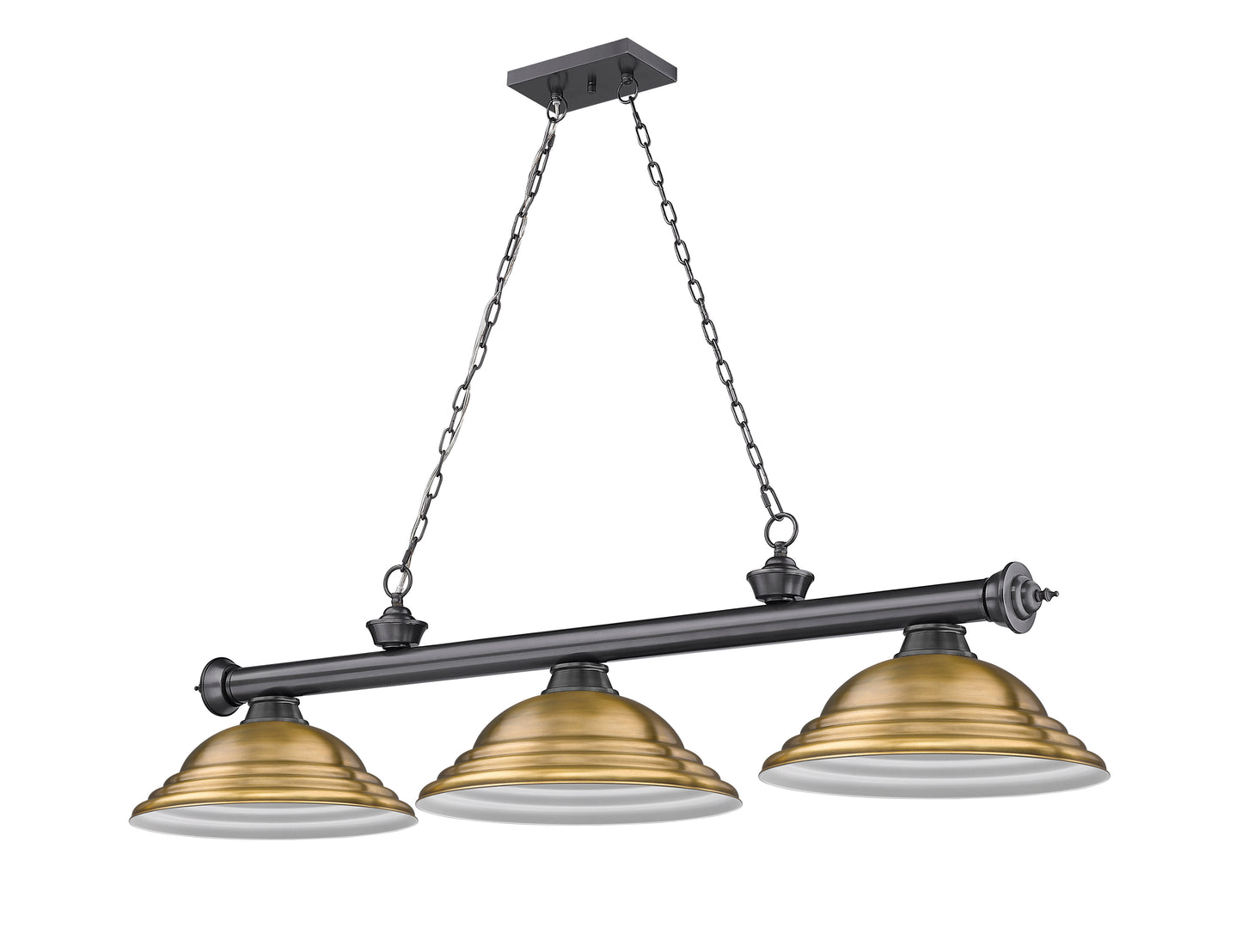 2306-3BP-SRB - Cordon 3 Light 58" Billiard - Bronze Plate