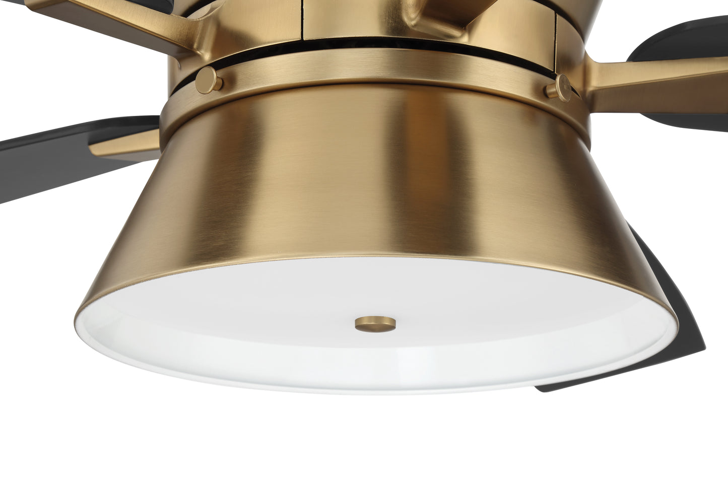 DMK52SB5-NWF - Dominick 52" Indoor Ceiling Fan with no Wifi 52" 5 Blade Ceiling Fan with Light Kit - Satin Brass