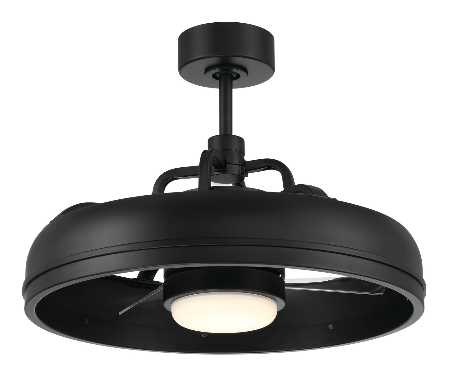 TYL24FB3-NWF - Taylor 18" Fandelier Indoor/Outdoor no Wifi 20" 3 Blade Indoor Outdoor Ceiling Fan with Light Kit - Flat Black