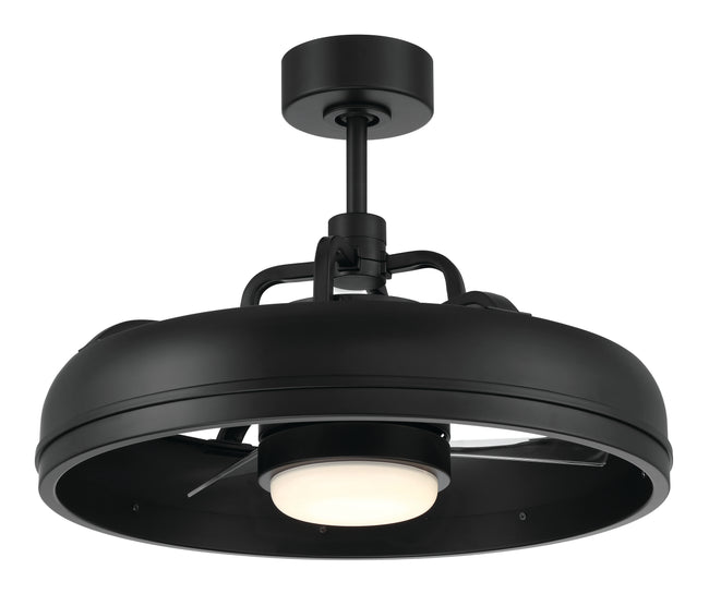 TYL24FB3-NWF - Taylor 18" Fandelier Indoor/Outdoor no Wifi 20" 3 Blade Indoor Outdoor Ceiling Fan with Light Kit - Flat Black