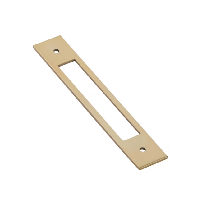 86927US4 - Modern Backplate 12" Center to Center Cabinet Pull Backplate - Satin Brass