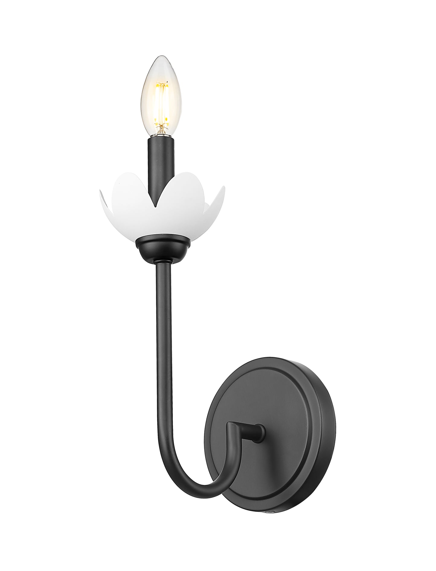 352-1S-MB - Allistair 1 Light Wall 12" Sconce - Matte Black