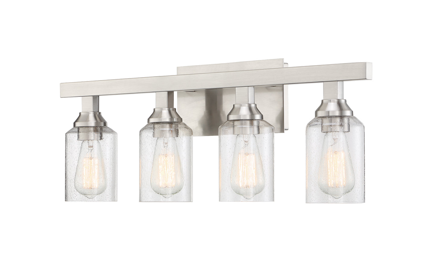 53104-BNK - Chicago 4 Light 28" Wide Vanity Light - Brushed Nickel