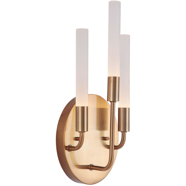 49663-SB-LED - Valdi 3 Light 15" High Wall Sconce - Satin Brass