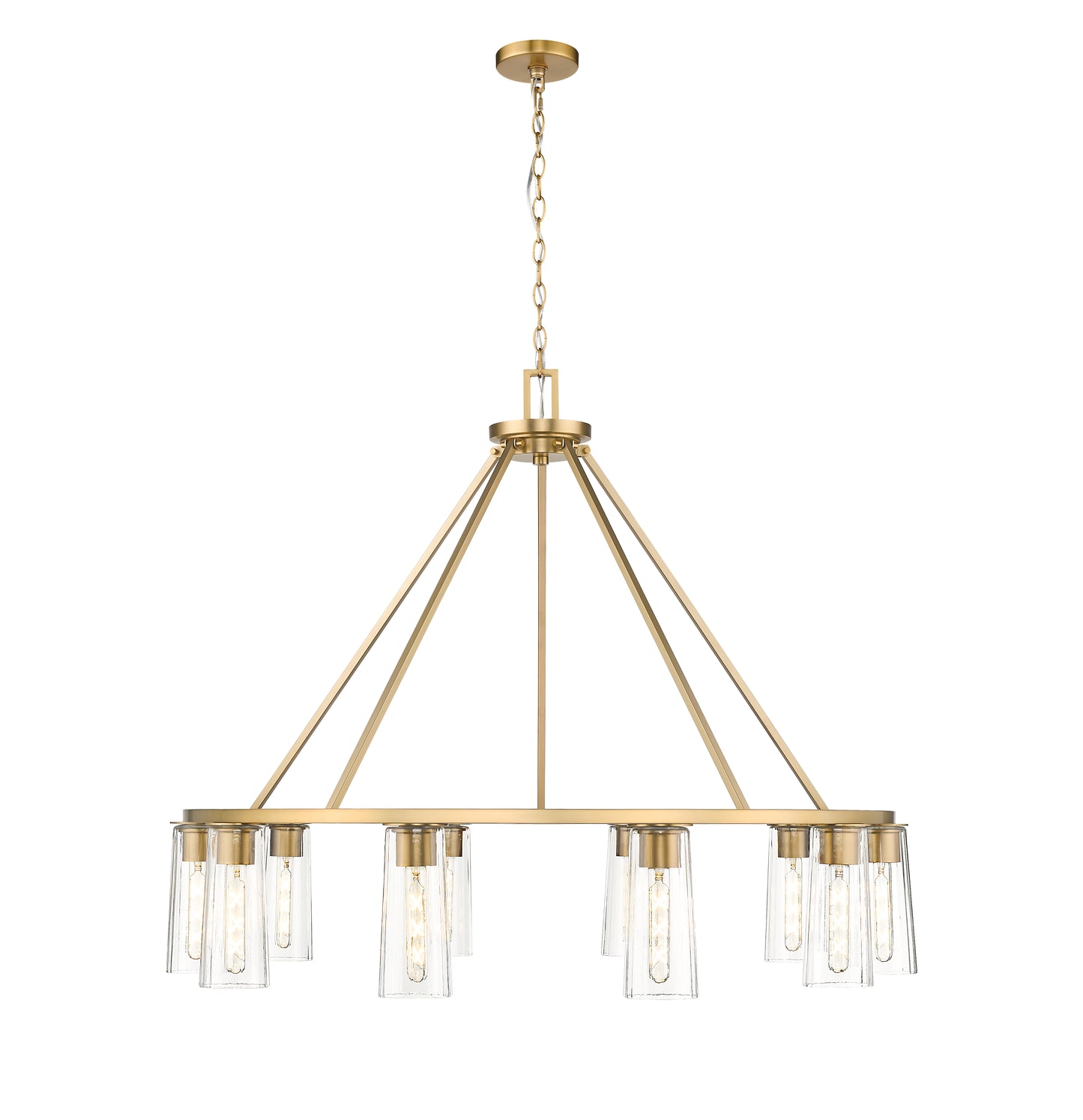 826-10MGLD - Titus 10 Light 46" Chandelier - Modern Gold