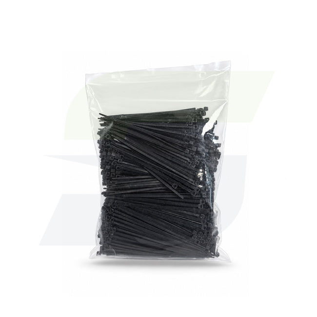 4" Black Cable Zip Ties - 1,000 Pack