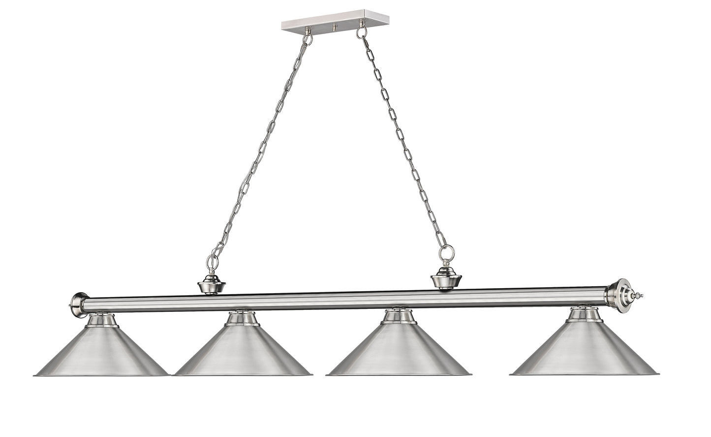 2306-4BN-BN15 - Cordon 4 Light 81" Billiard - Brushed Nickel