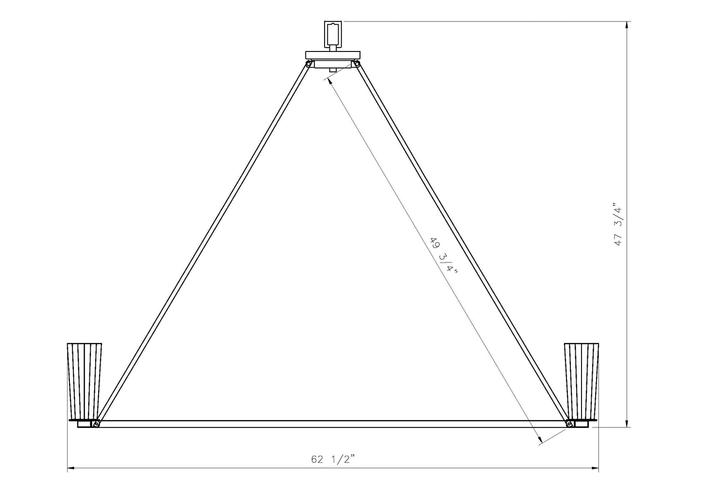 826-15MB - Titus 15 Light 62" Chandelier - Matte Black
