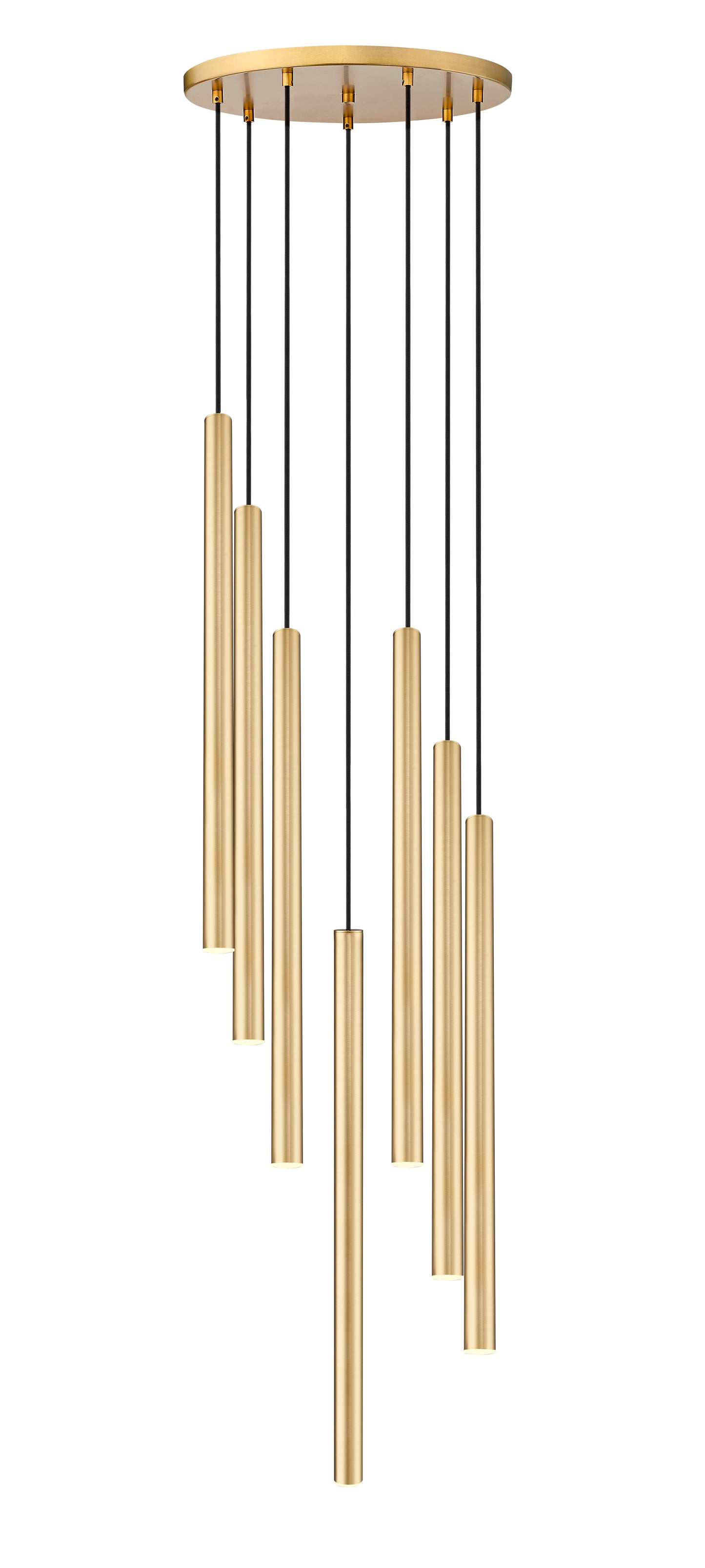 919MP24-7R-MGLD-LED - Forest 7 Light 18" Chandelier - Modern Gold