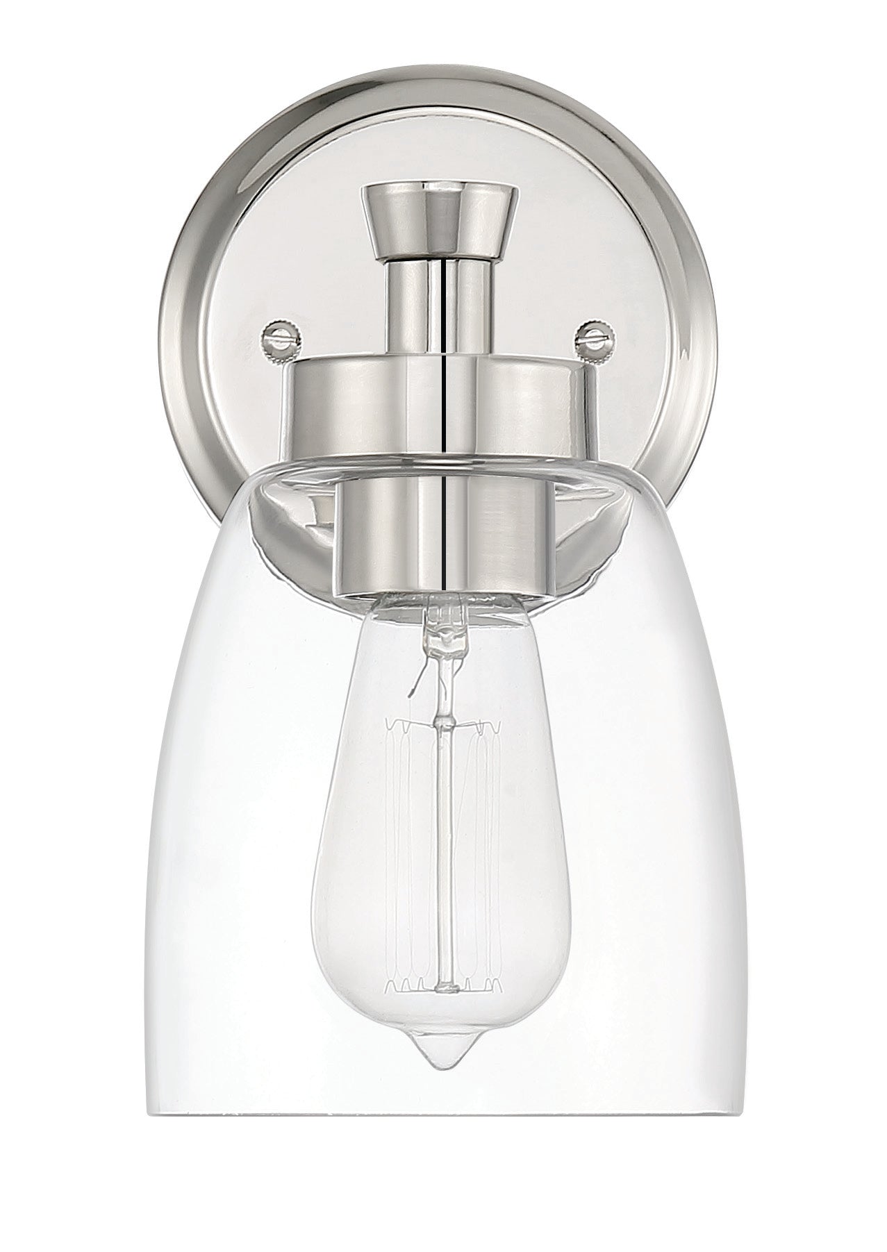 12705PLN1 - Henning 1 Light 9.25" High Wall Sconce - Polished Nickel